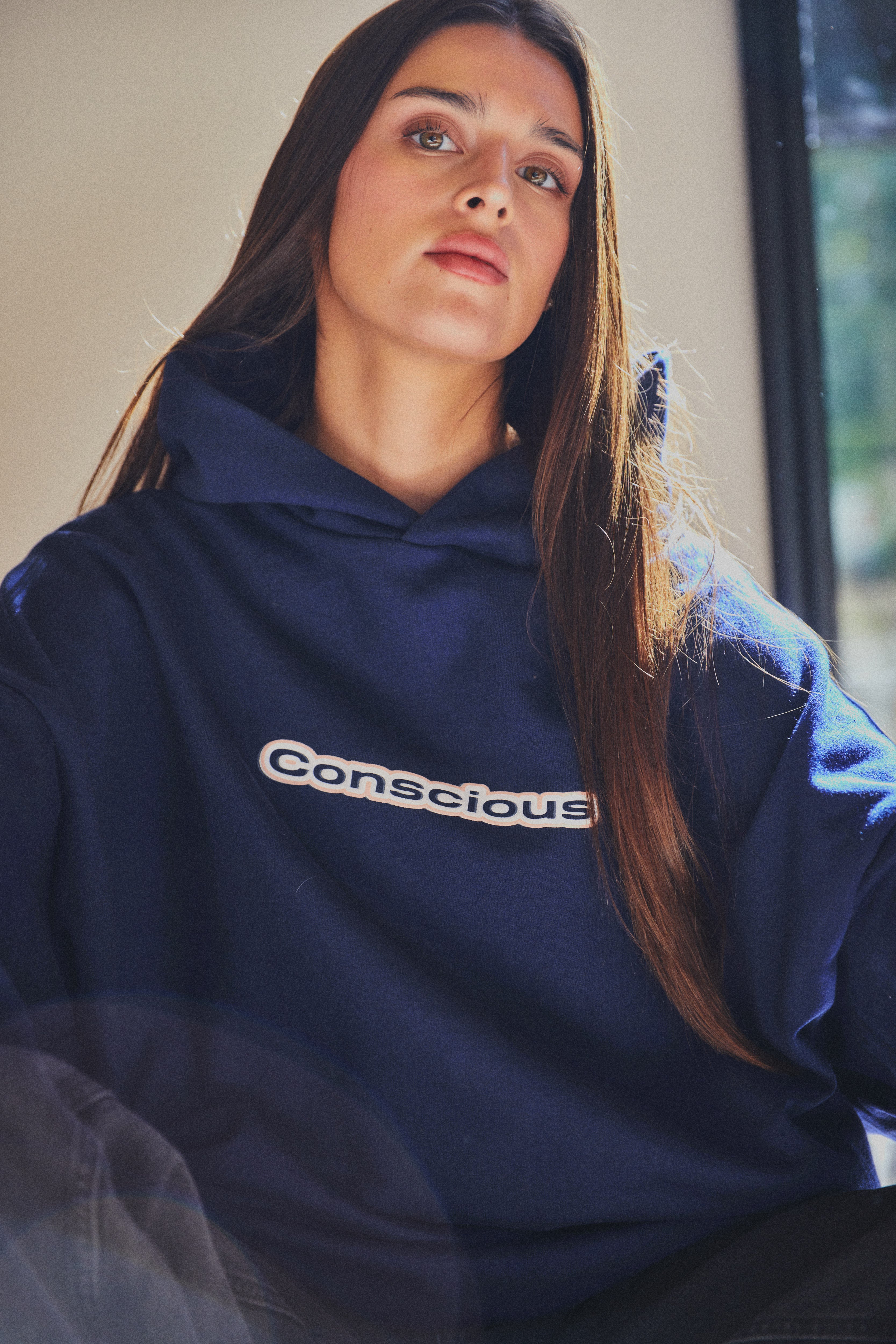 AURA BLUE HIDDEN POCKETS HOODIE