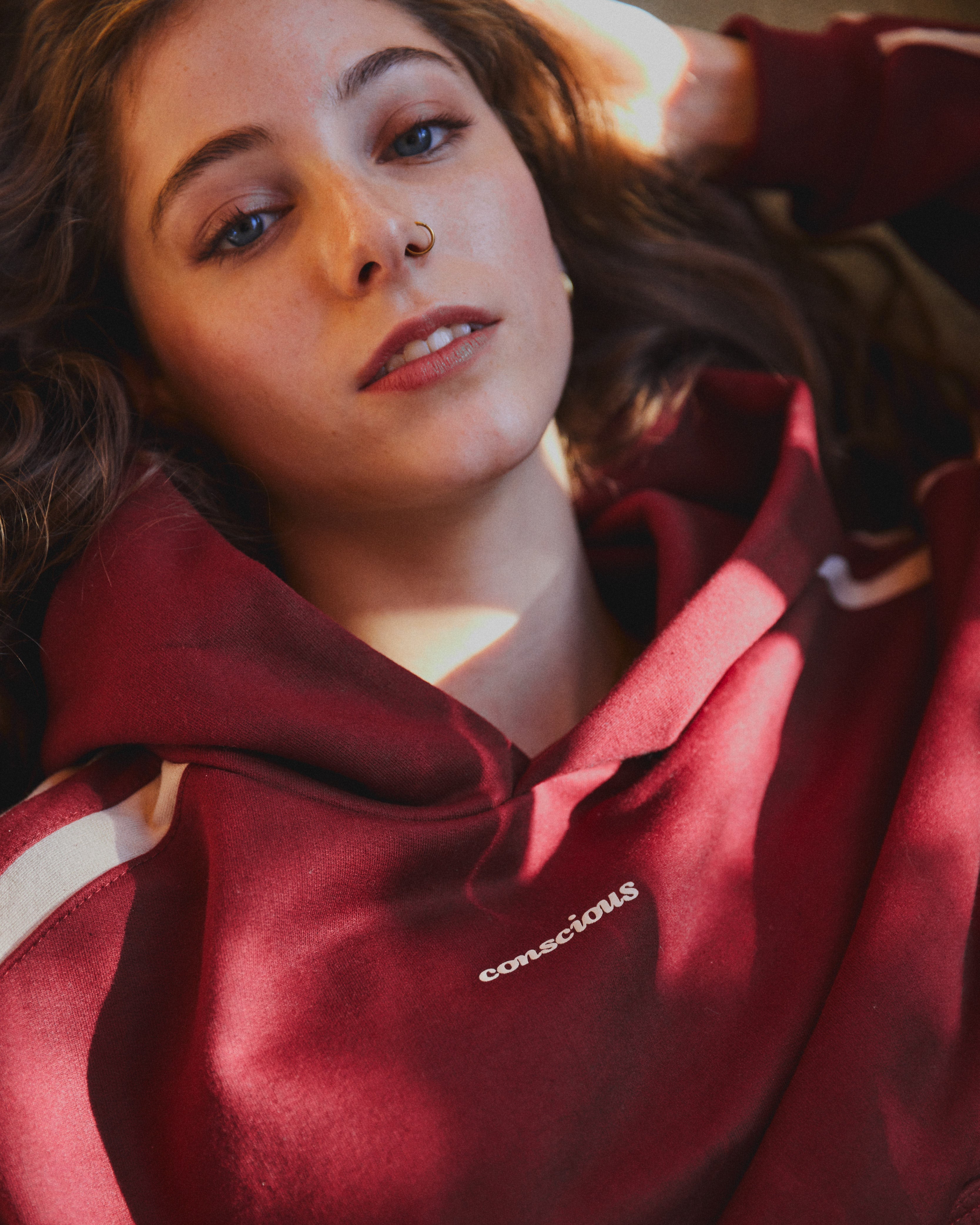 HOODIE CONS STRIPES WINE
