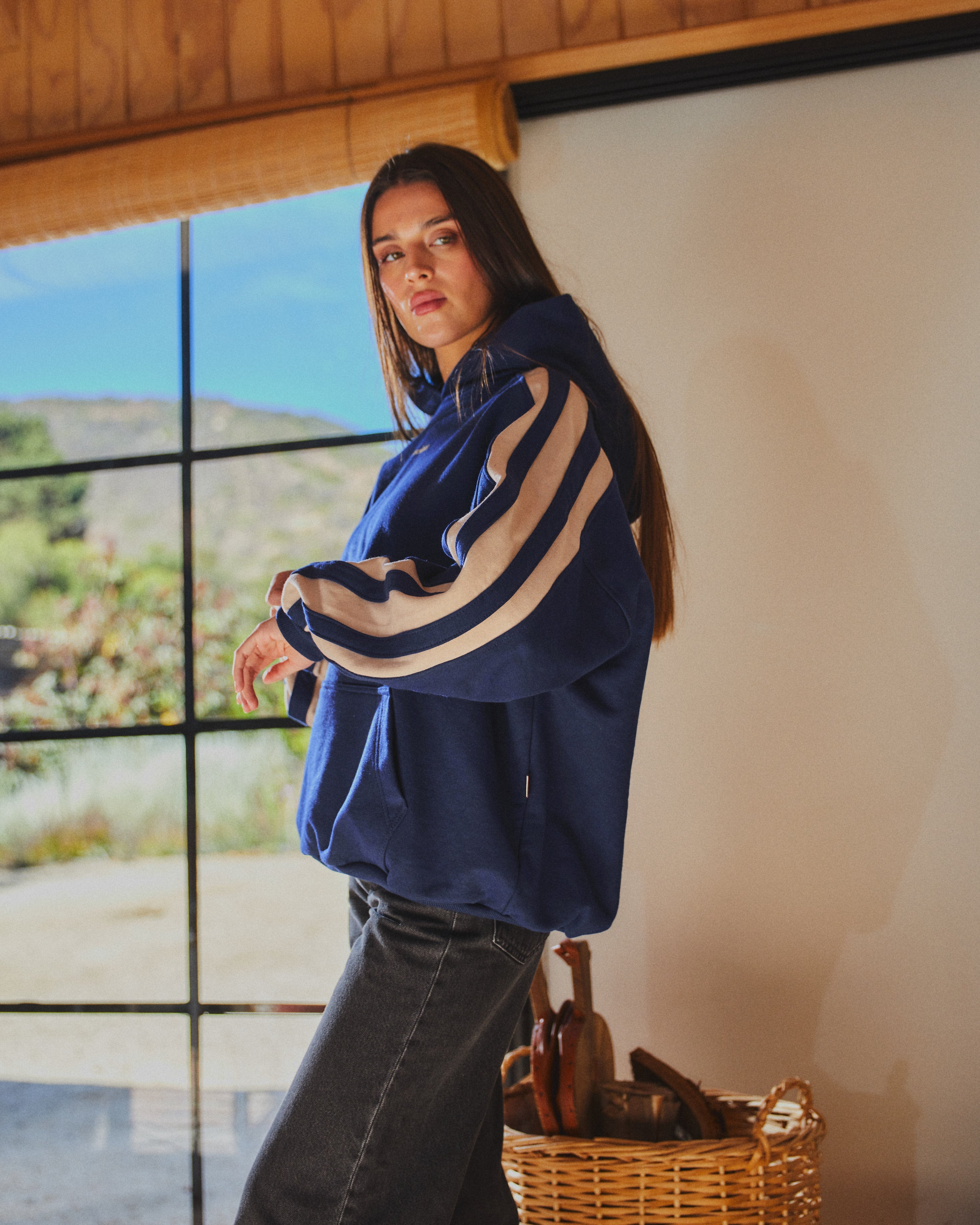 HOODIE CONS STRIPES BLUE