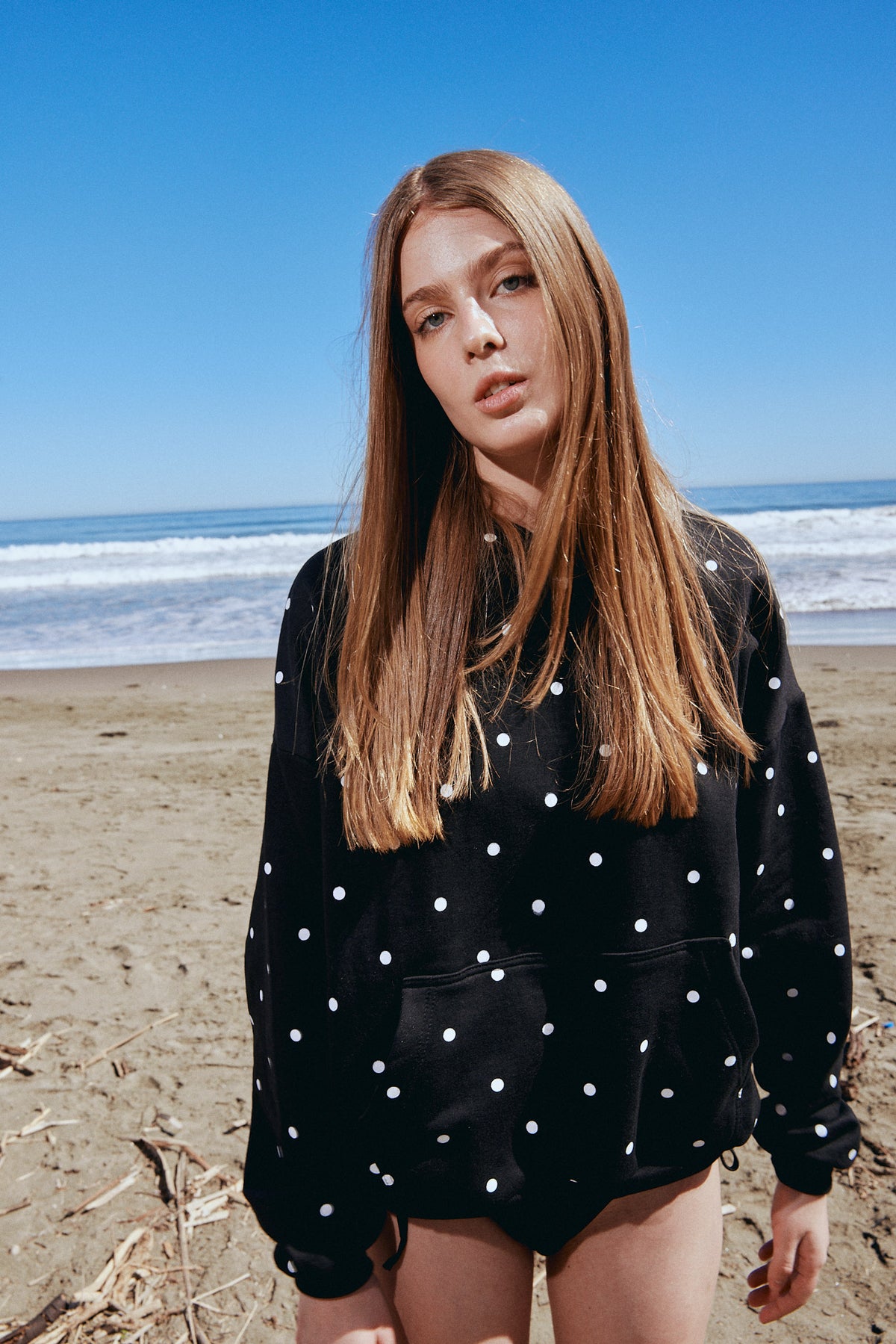 HOODIE CANDY MINIDOTS BLACK