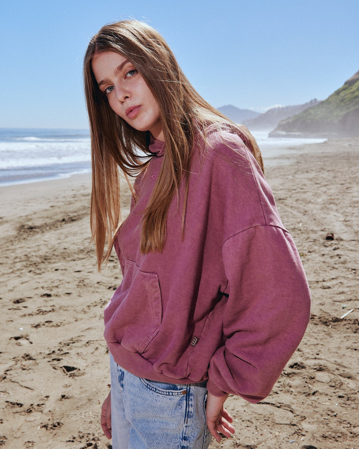 HOODIE STILL WASH MALVA