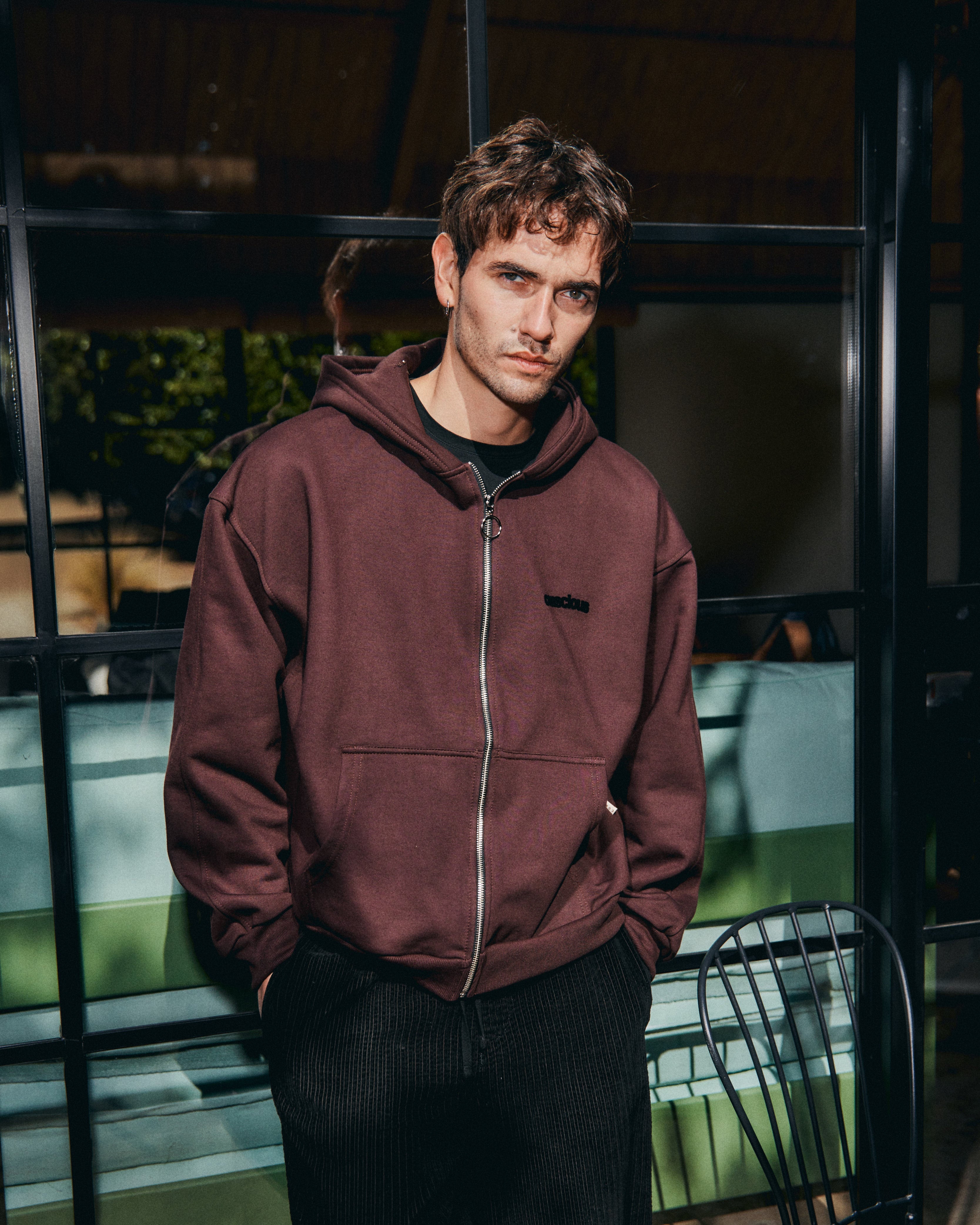 FULL ZIP CONS BROWN