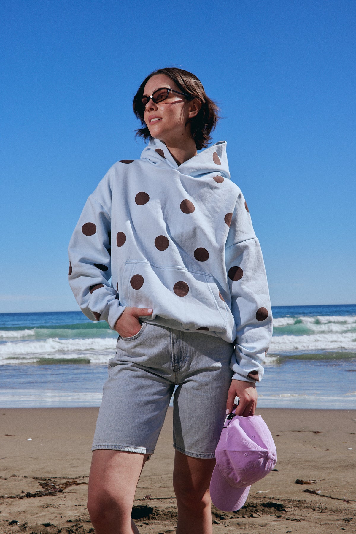 HOODIE CANDY DOTS SKY