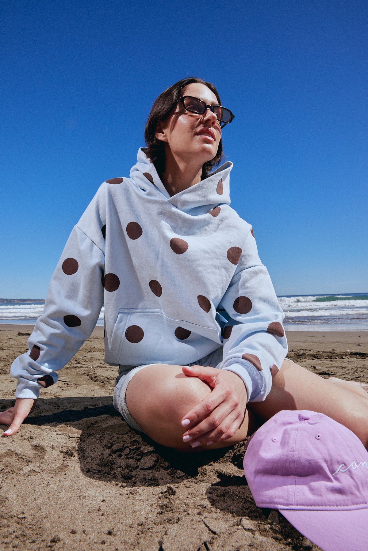 HOODIE CANDY DOTS SKY