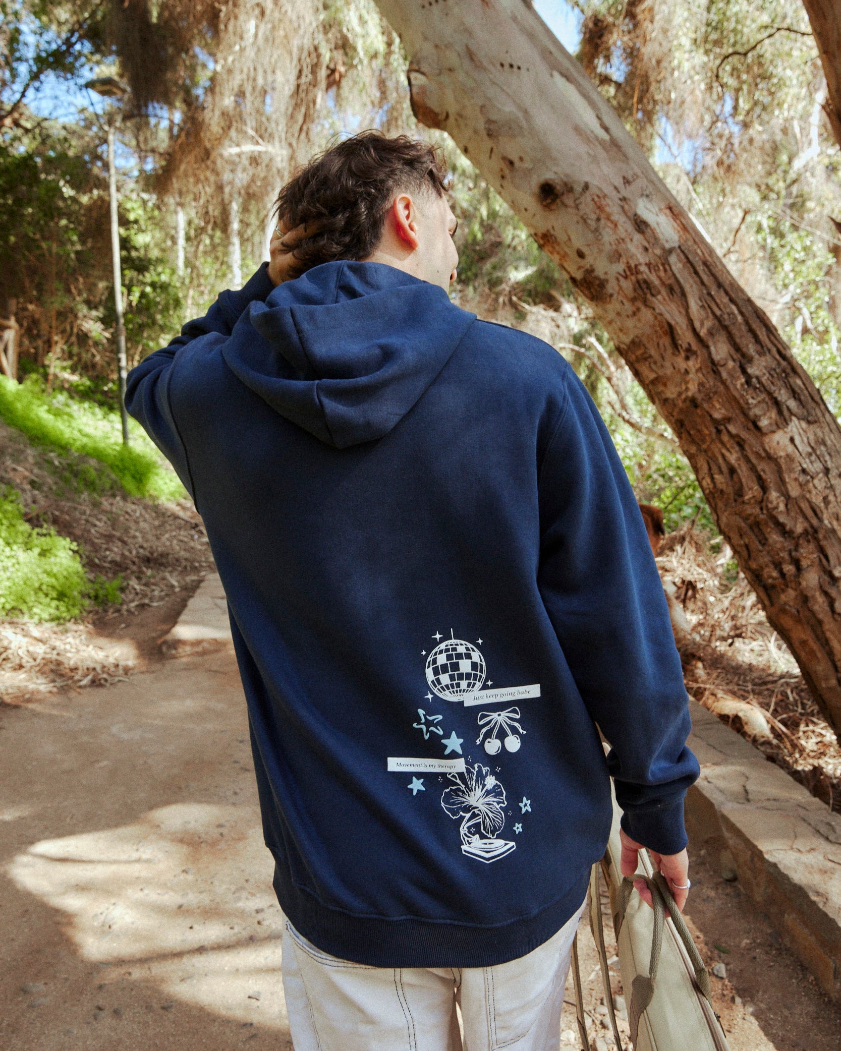 HOODIE DISCO THERAPY DEEP BLUE