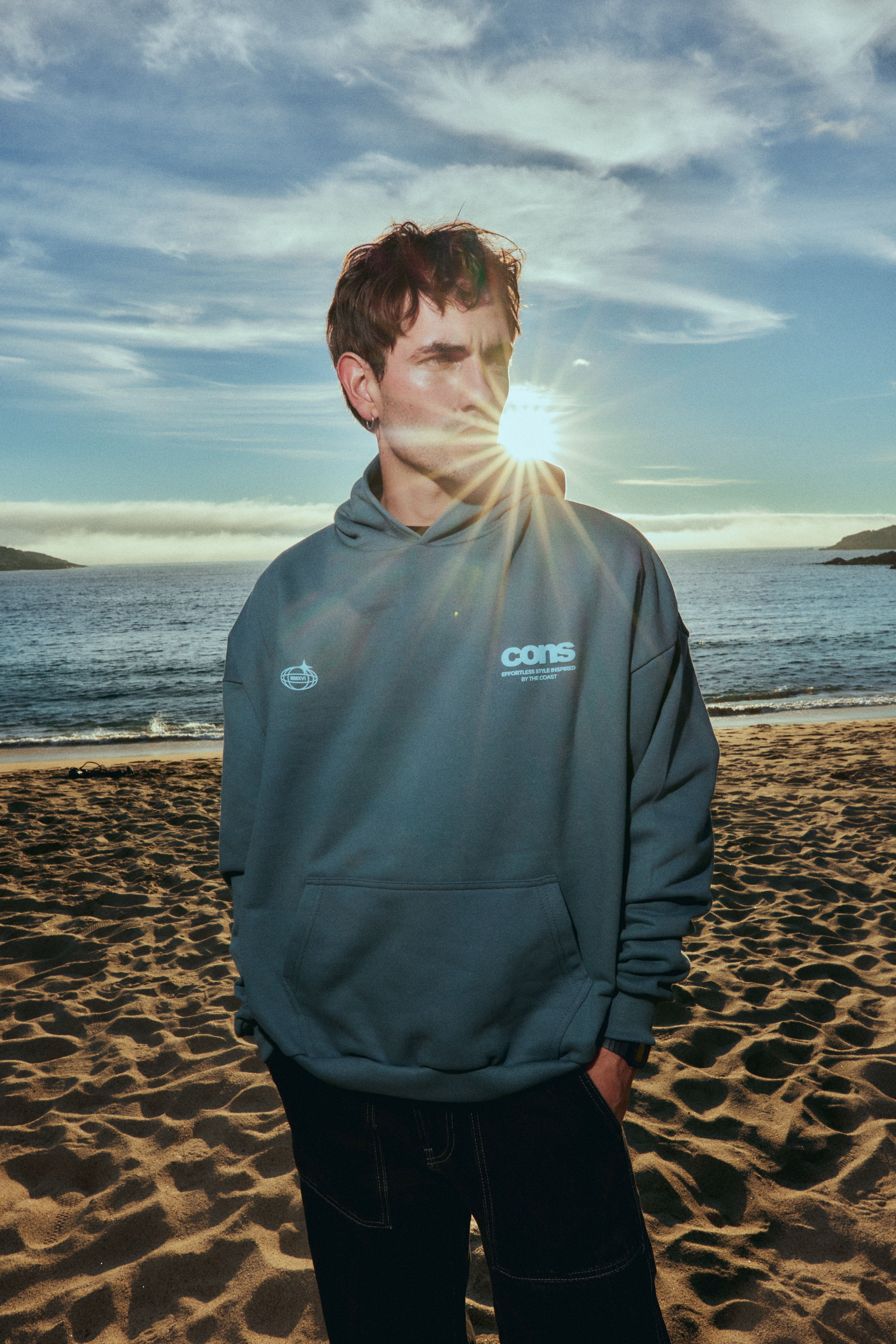 HOODIE COAST BLUE STEEL
