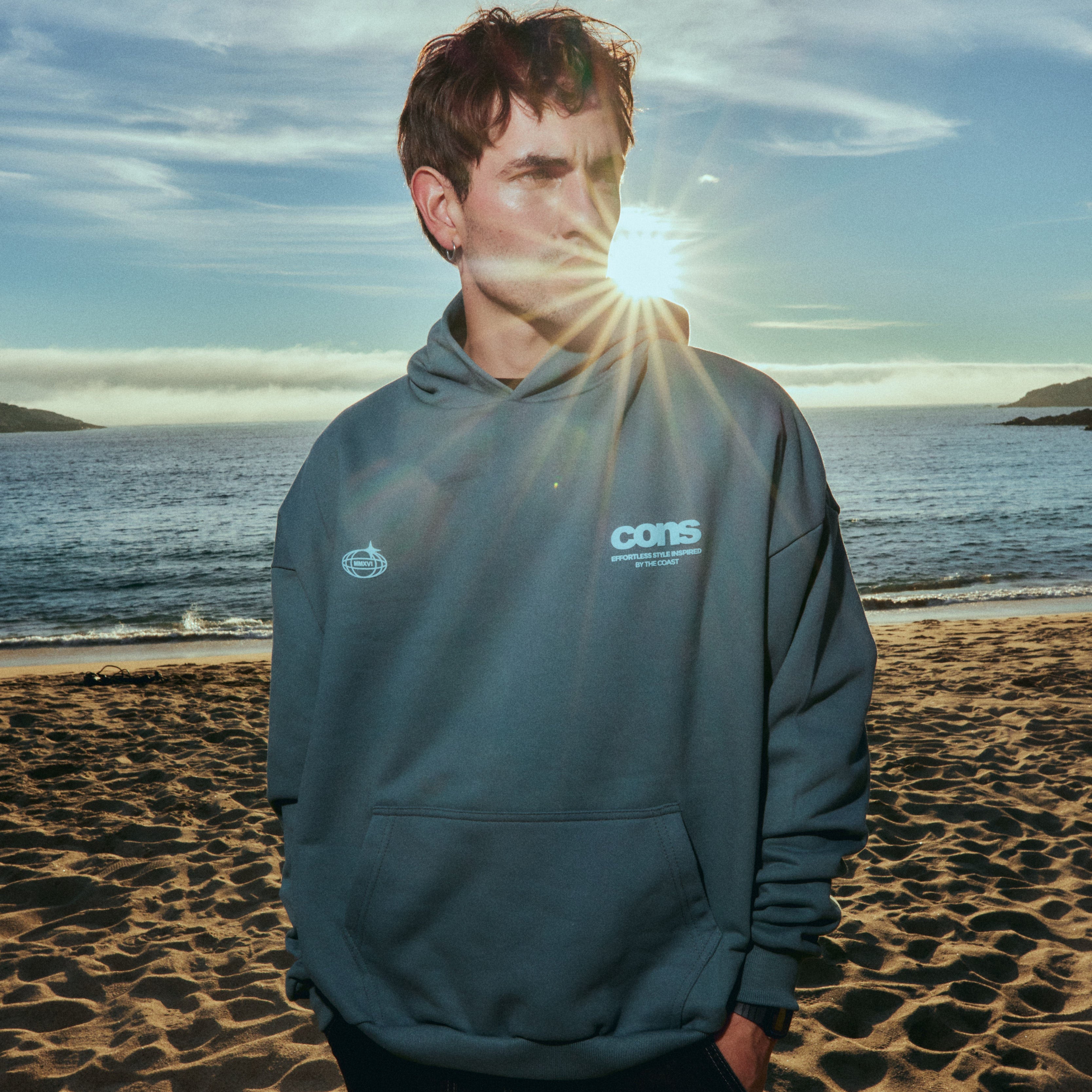 HOODIE COAST BLUE STEEL