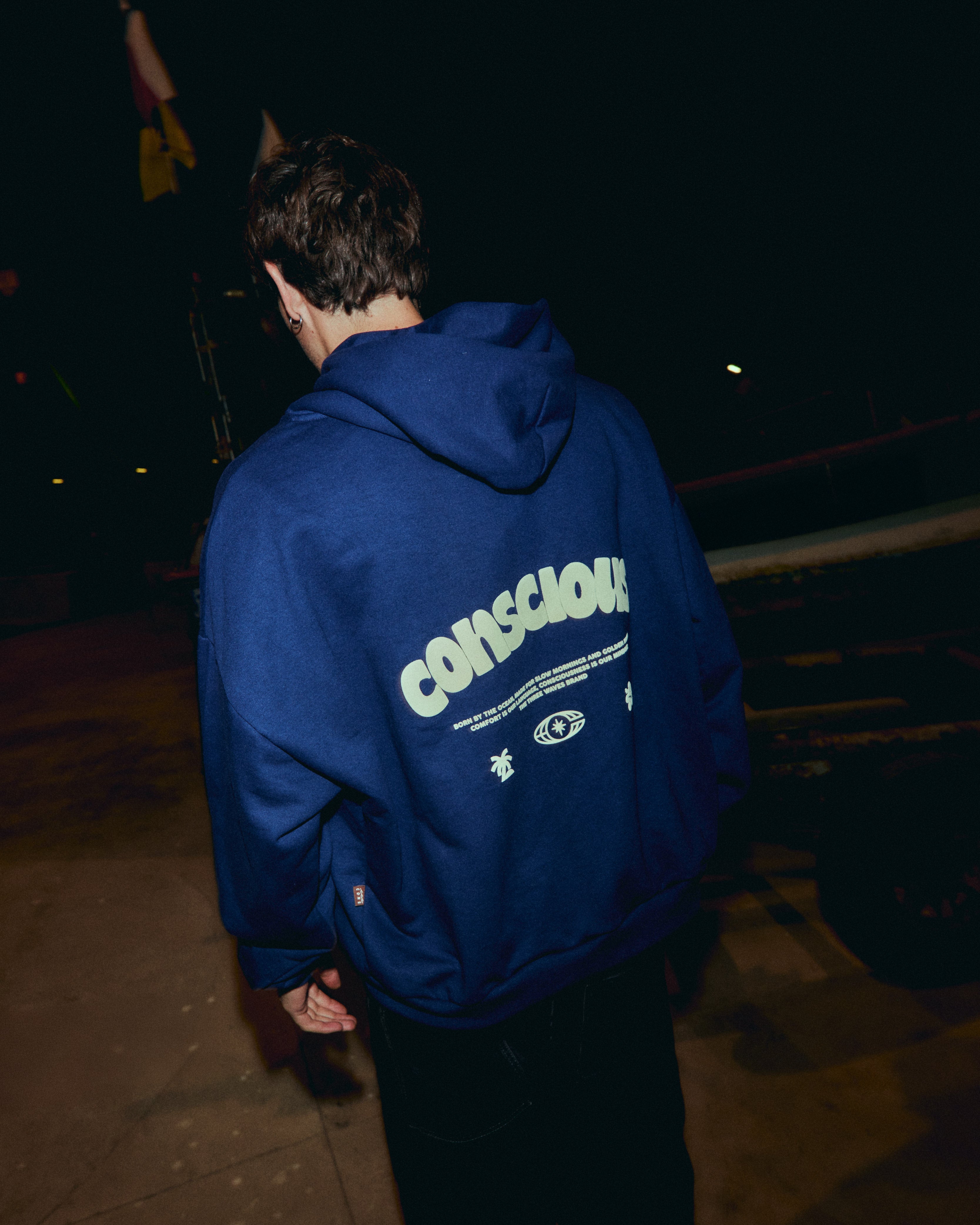 HOODIE OCEAN BORN BLUE