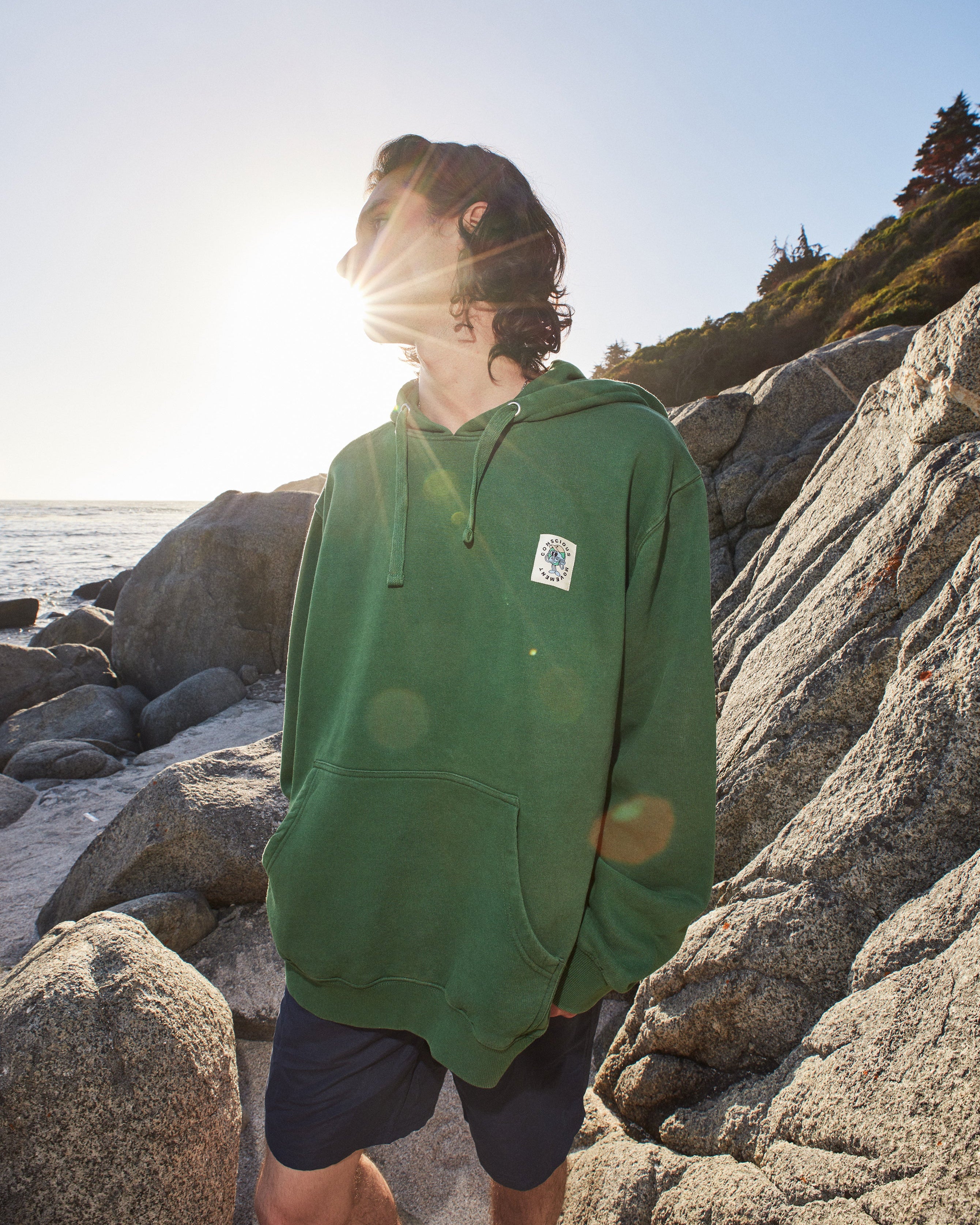 HOODIE MOVE VERDE ACID WASH