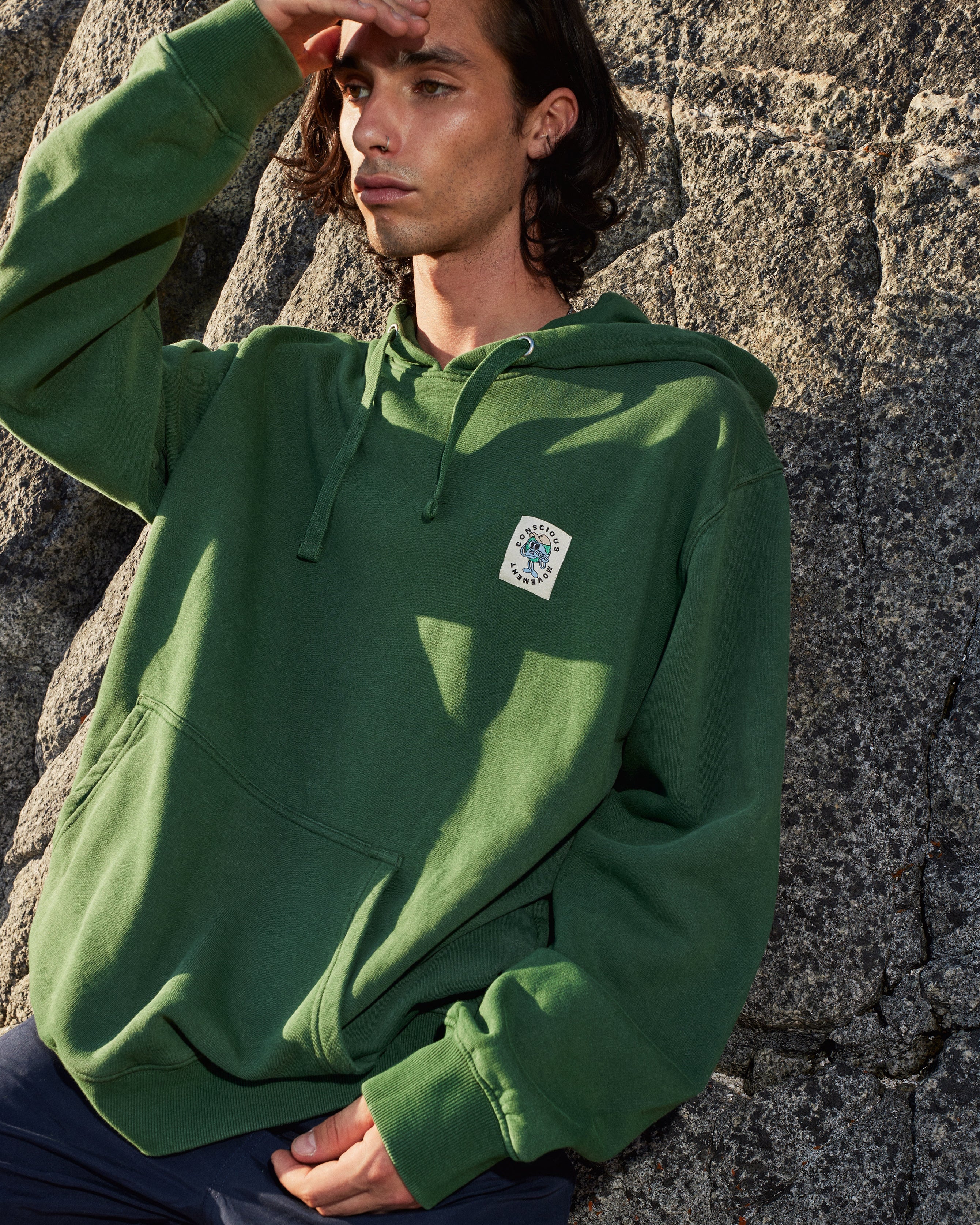 HOODIE MOVE VERDE ACID WASH