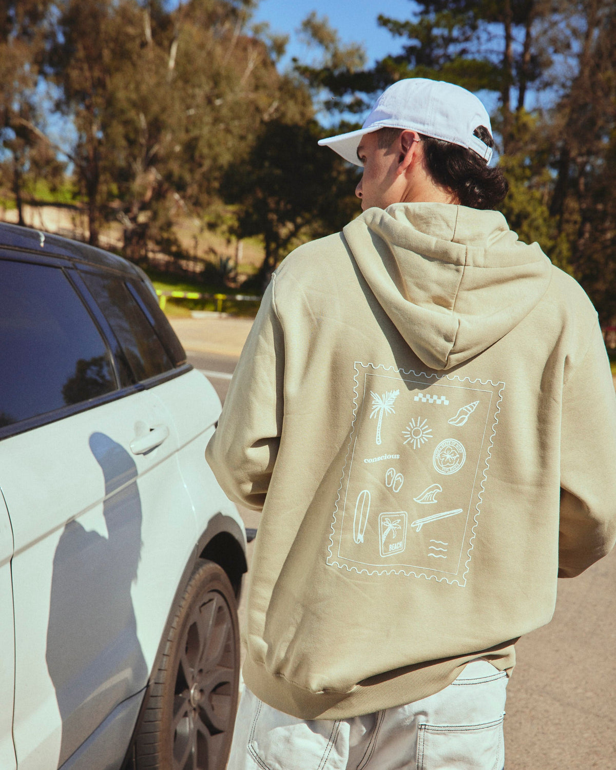 HOODIE BEACH VIBES OLIVO