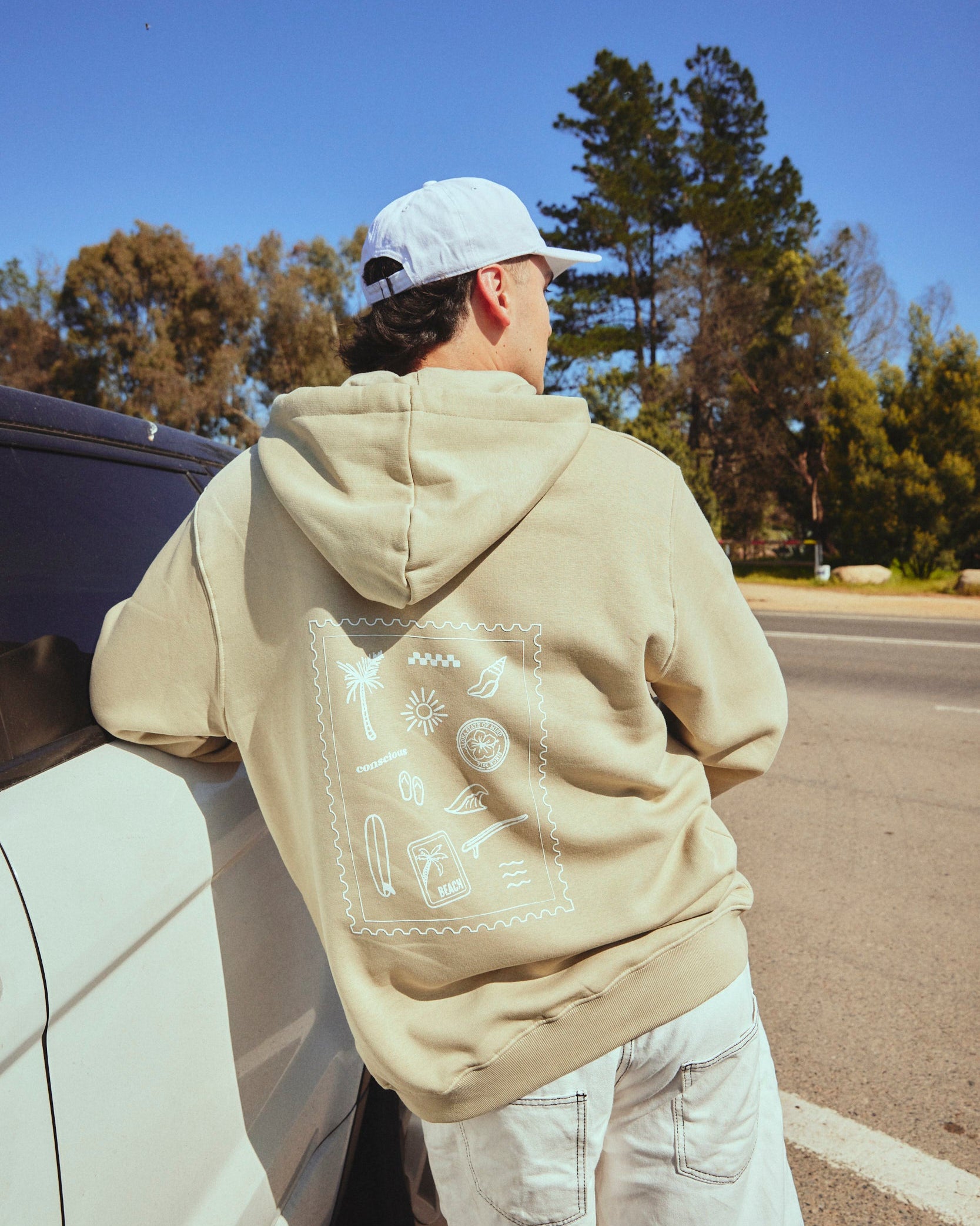 HOODIE BEACH VIBES OLIVO