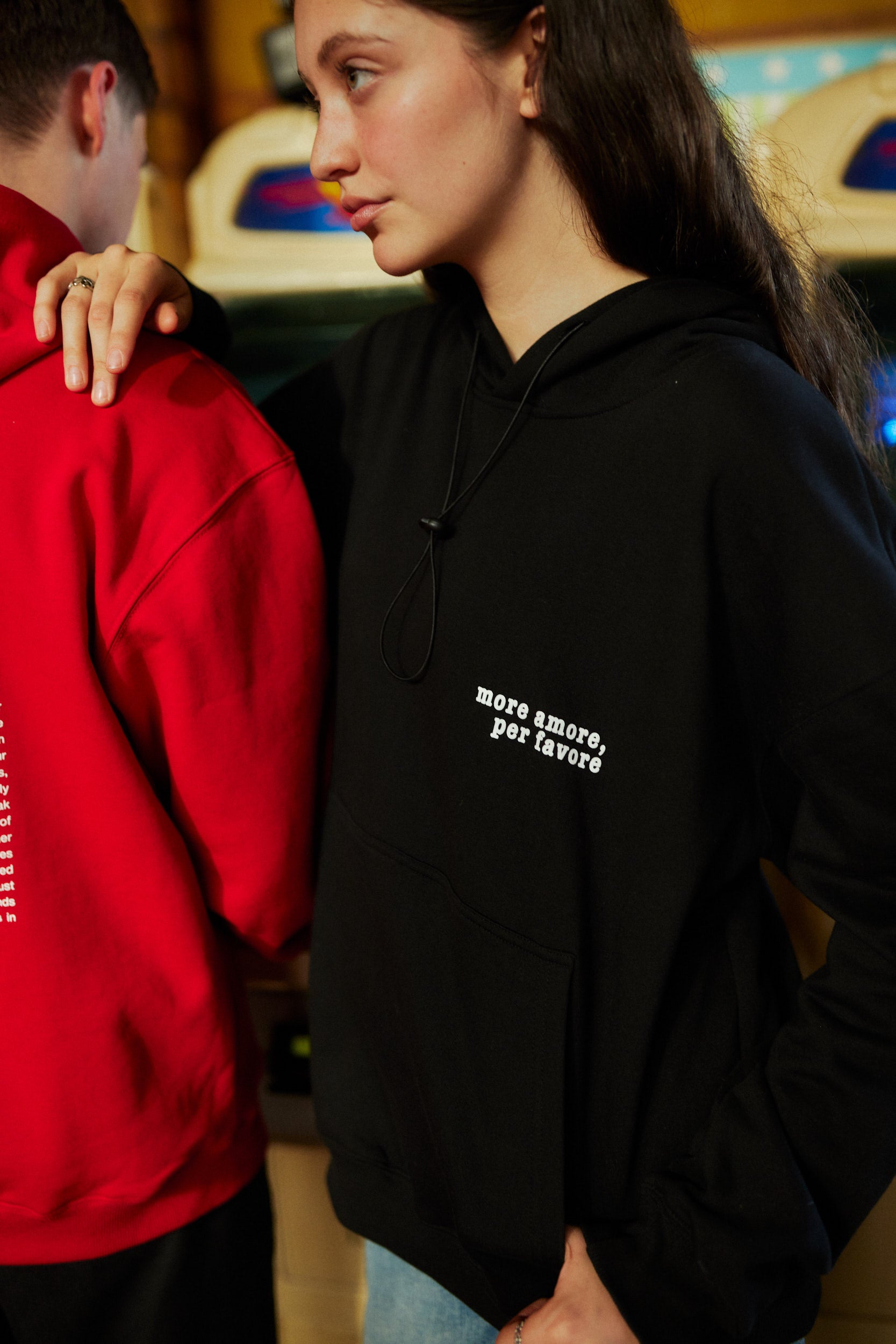 HOODIE BABE MORE AMORE BLACK