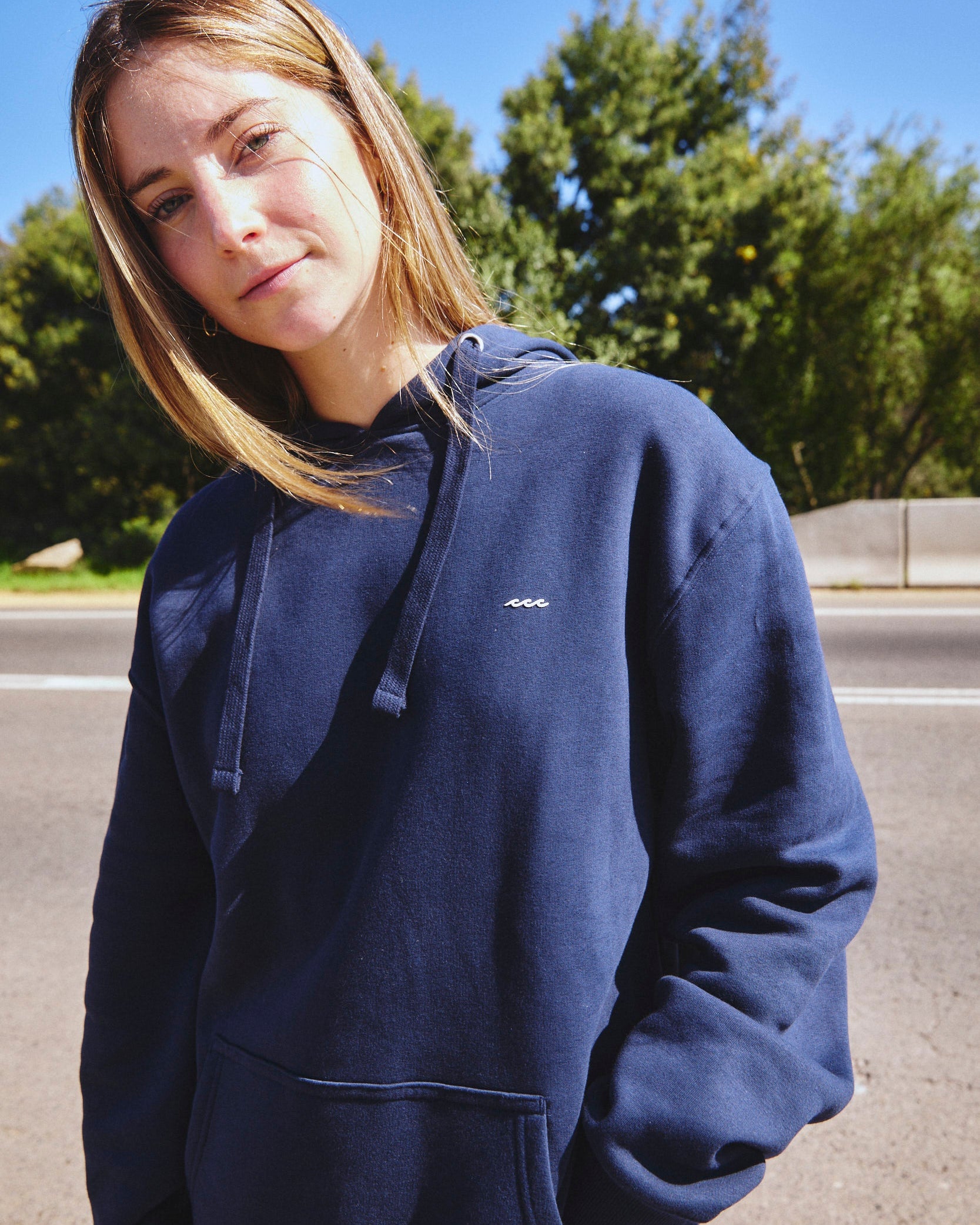 HOODIE DISCO THERAPY DEEP BLUE