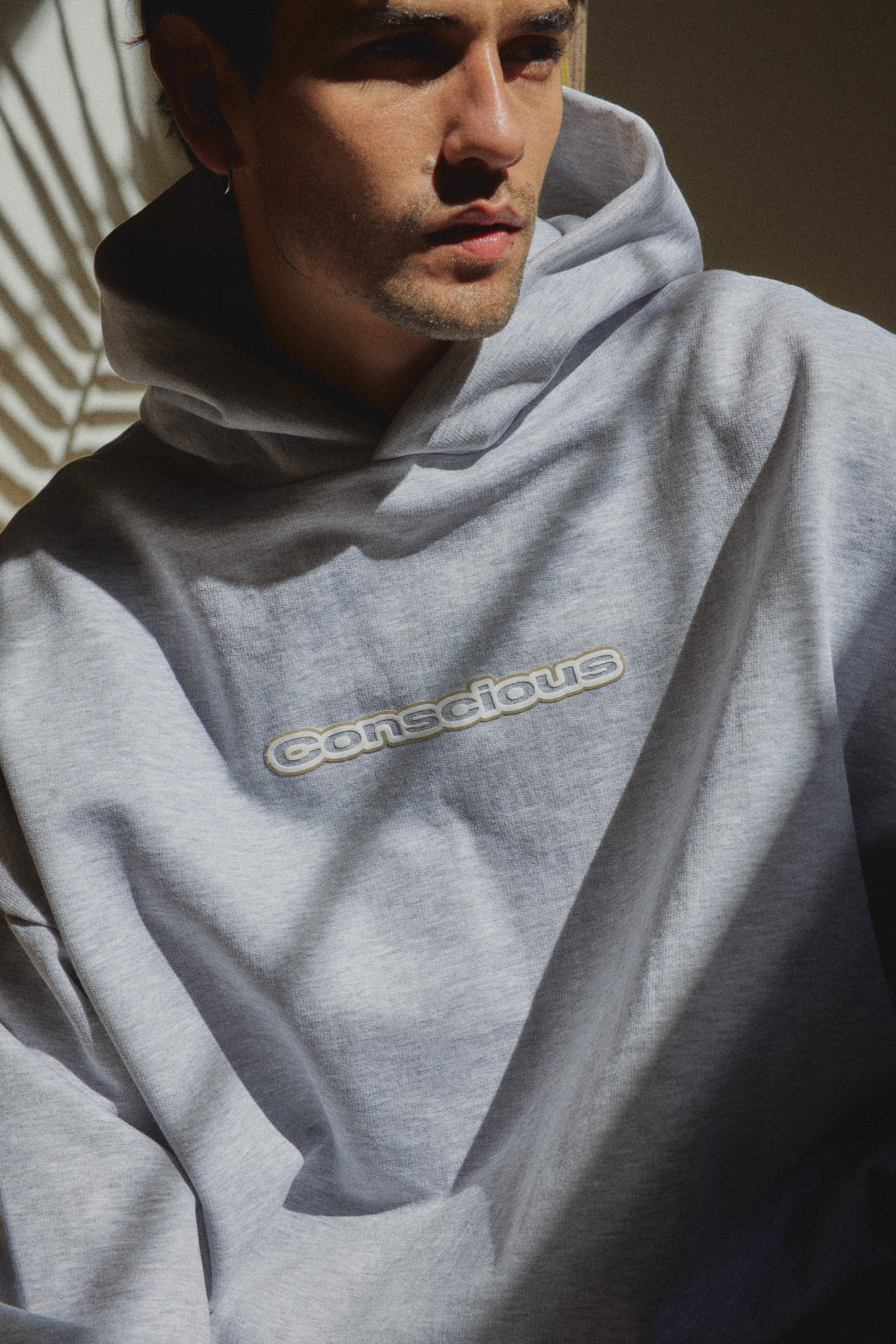 AURA STONE GRAY HIDDEN POCKETS HOODIE