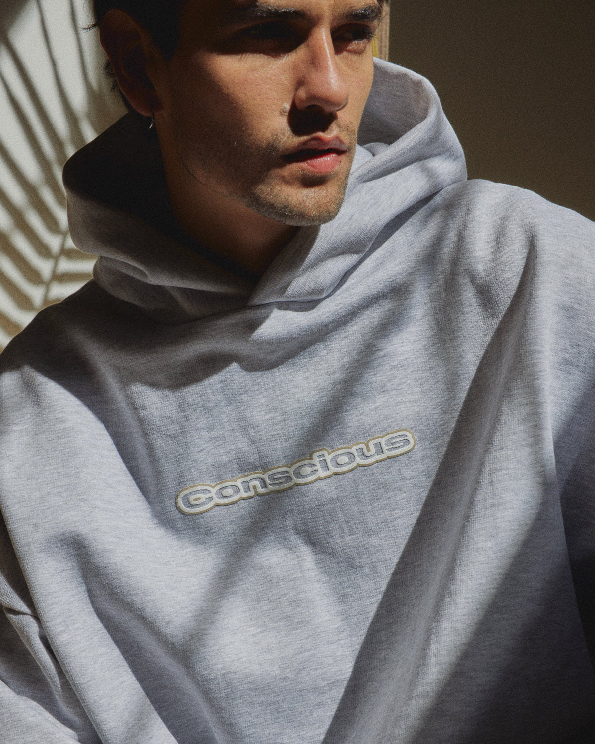 AURA STONE GRAY HIDDEN POCKETS HOODIE