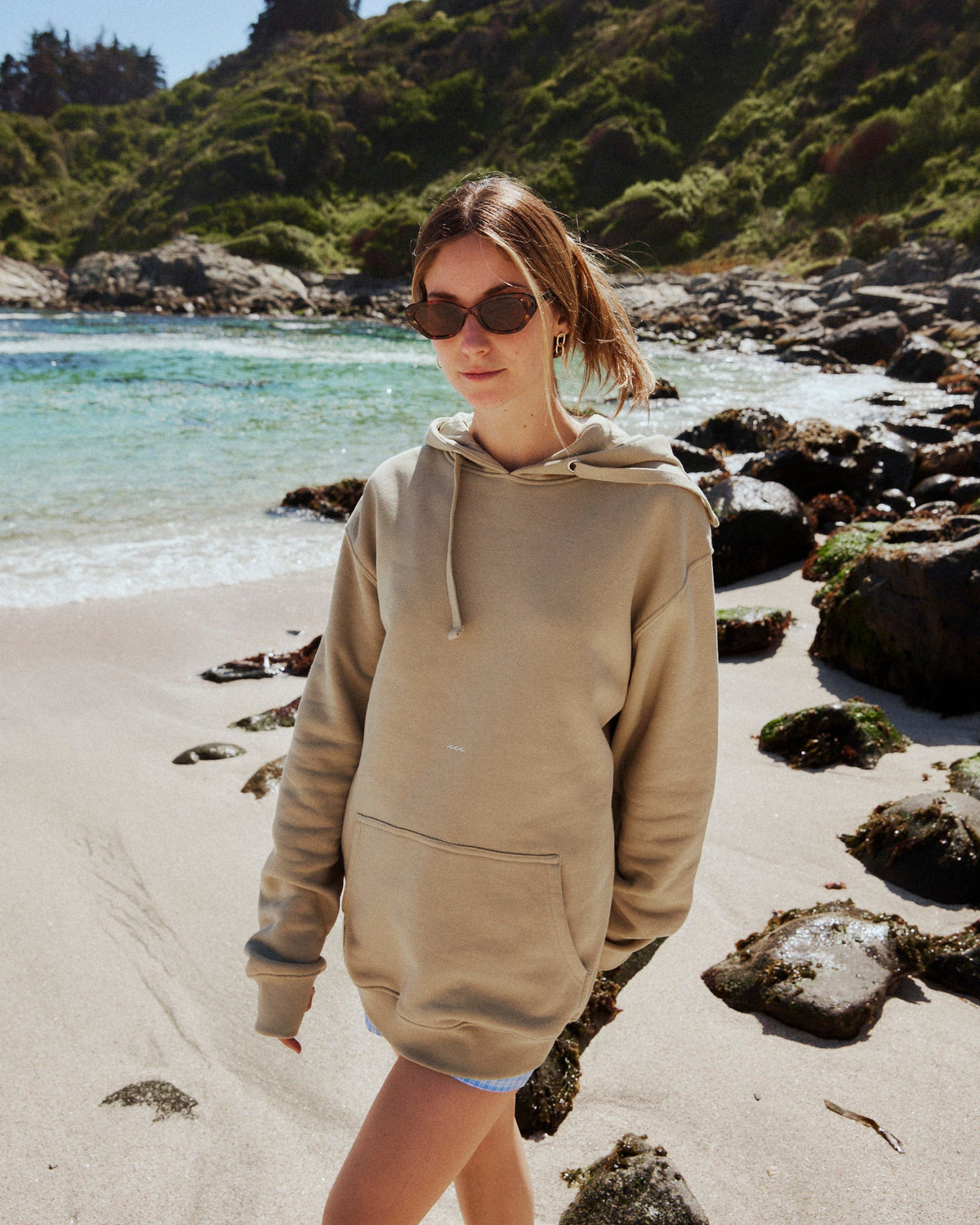 HOODIE BEACH VIBES OLIVO
