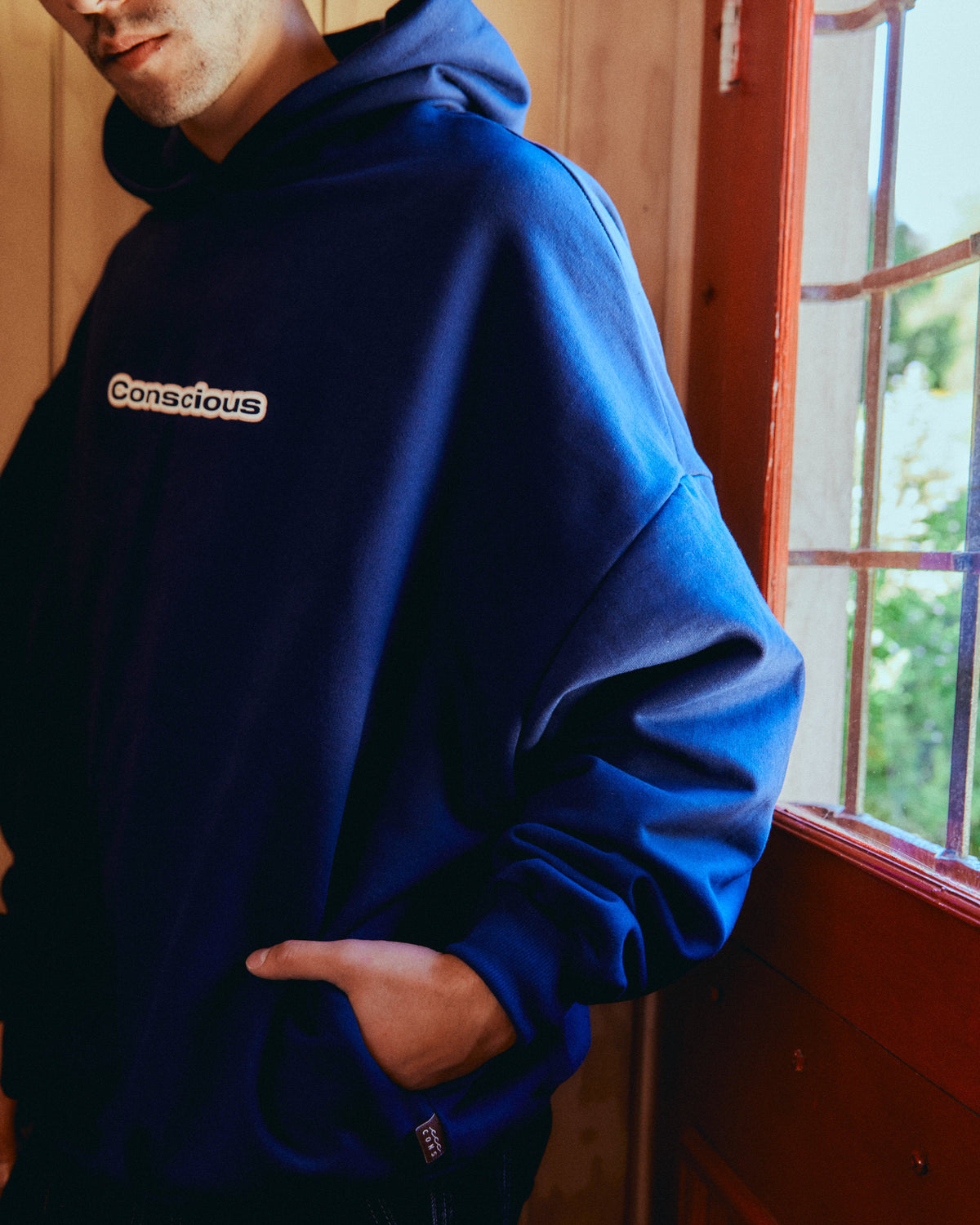 AURA BLUE HIDDEN POCKETS HOODIE
