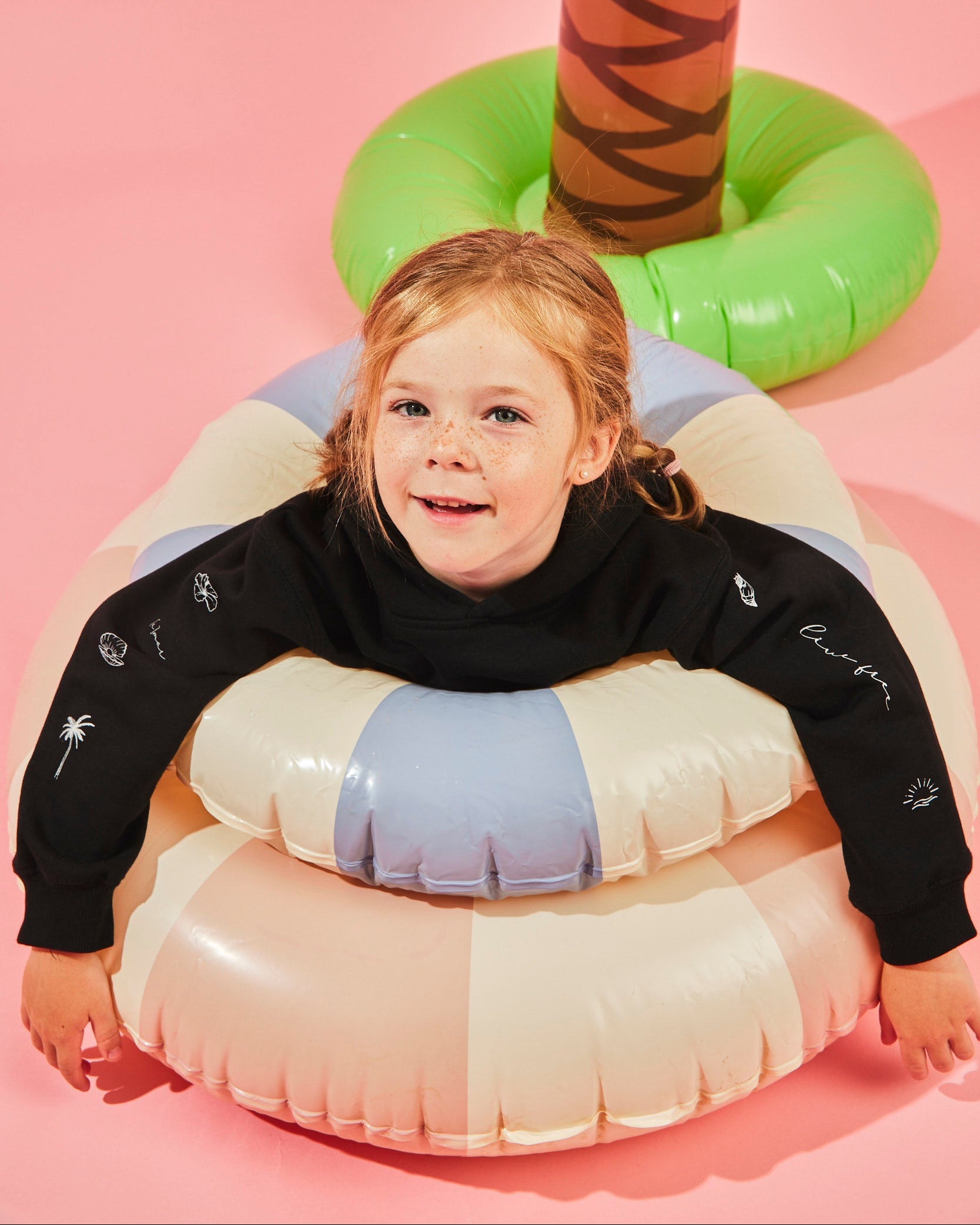 HOODIE SLEEVE BEACH NEGRO KIDS