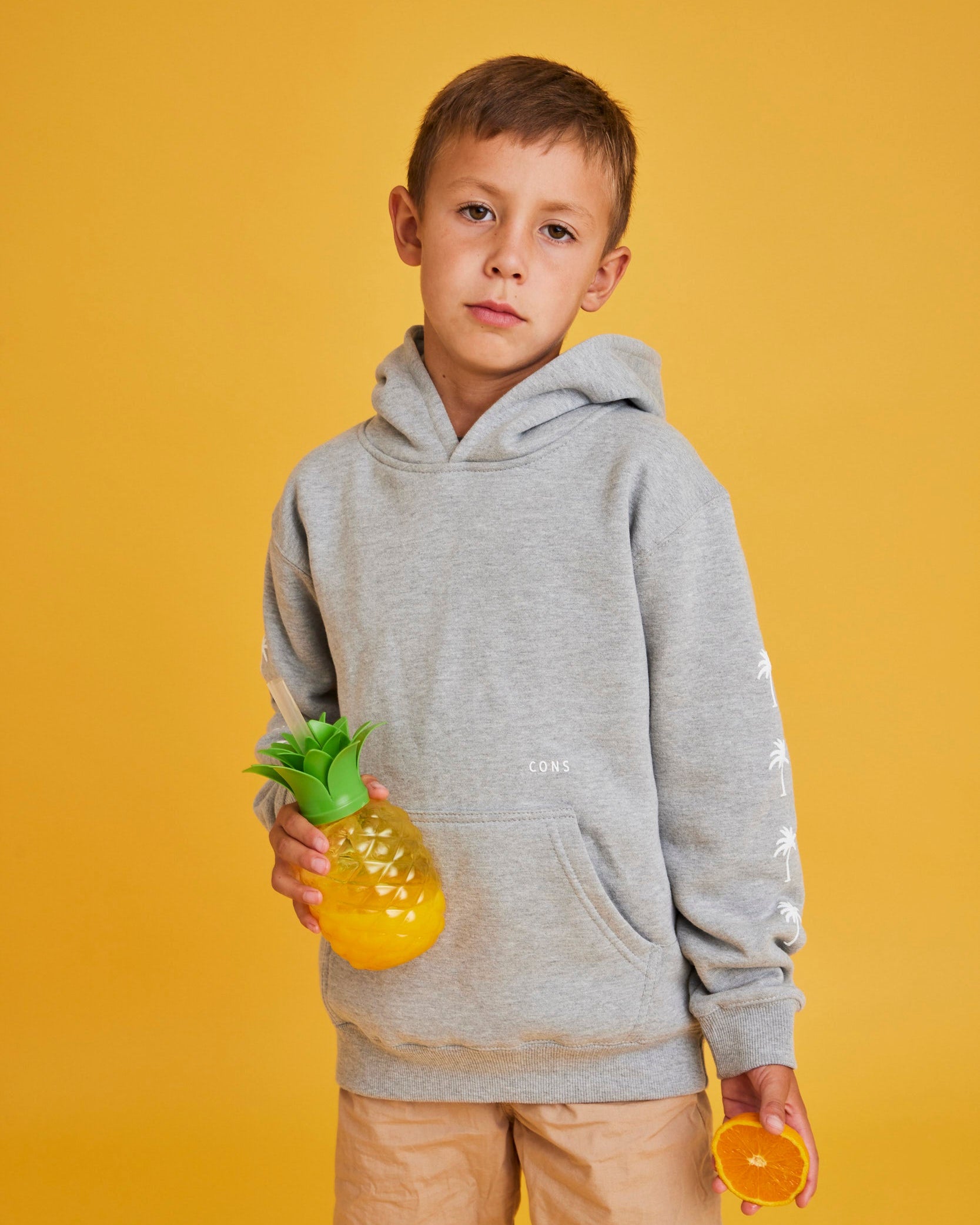 HOODIE PALM TREE GRIS KIDS
