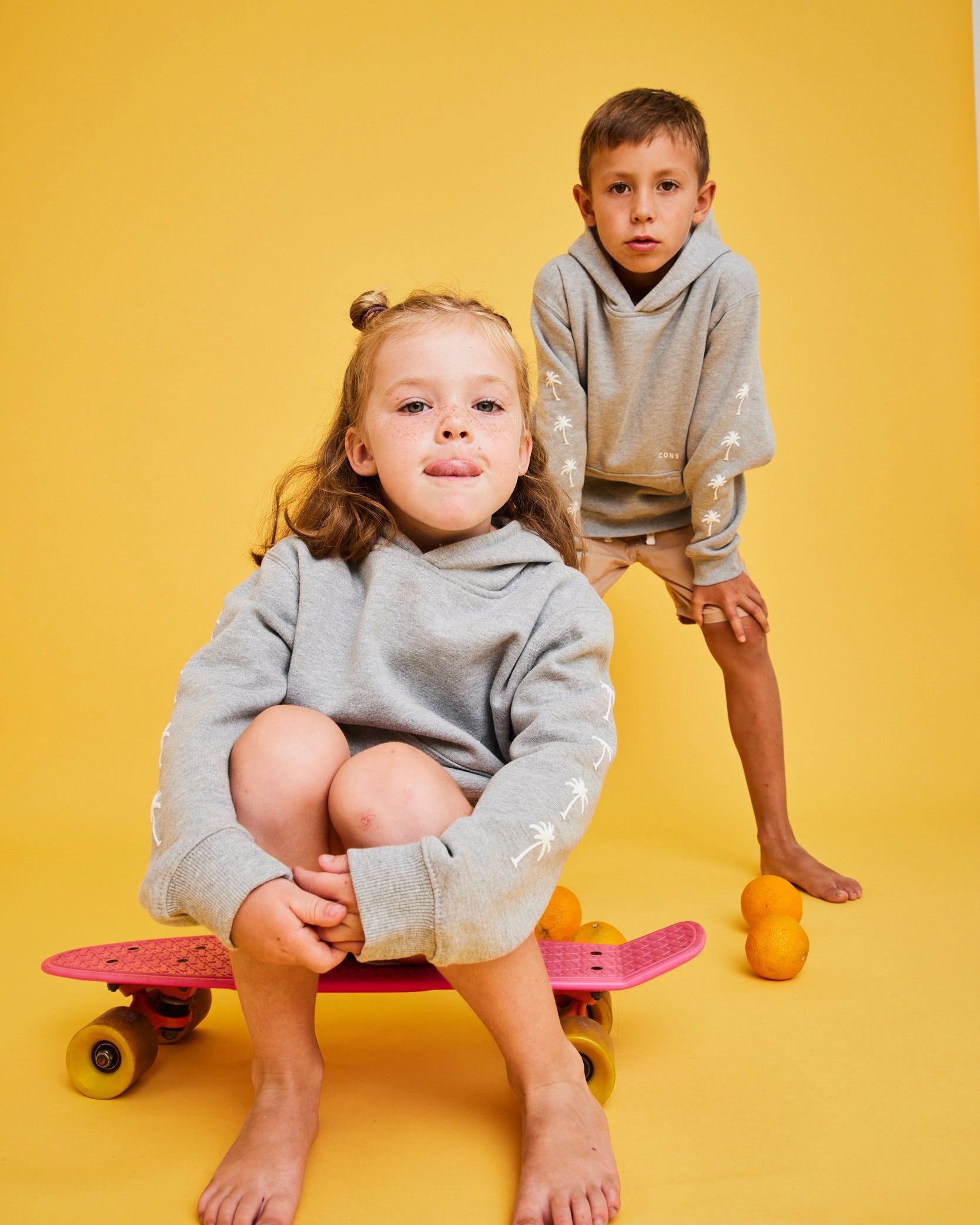 HOODIE PALM TREE GRIS KIDS