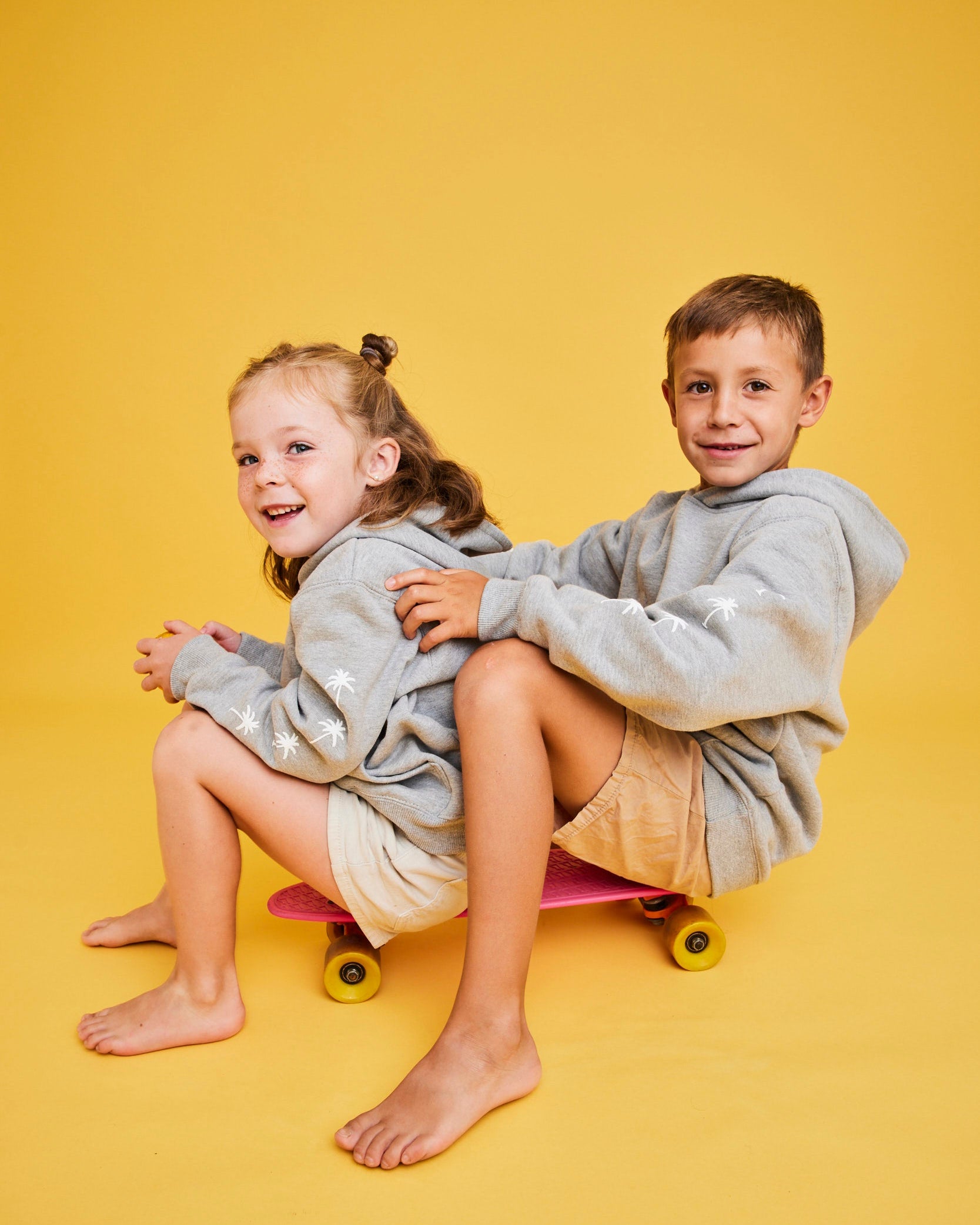 HOODIE PALM TREE GRIS KIDS