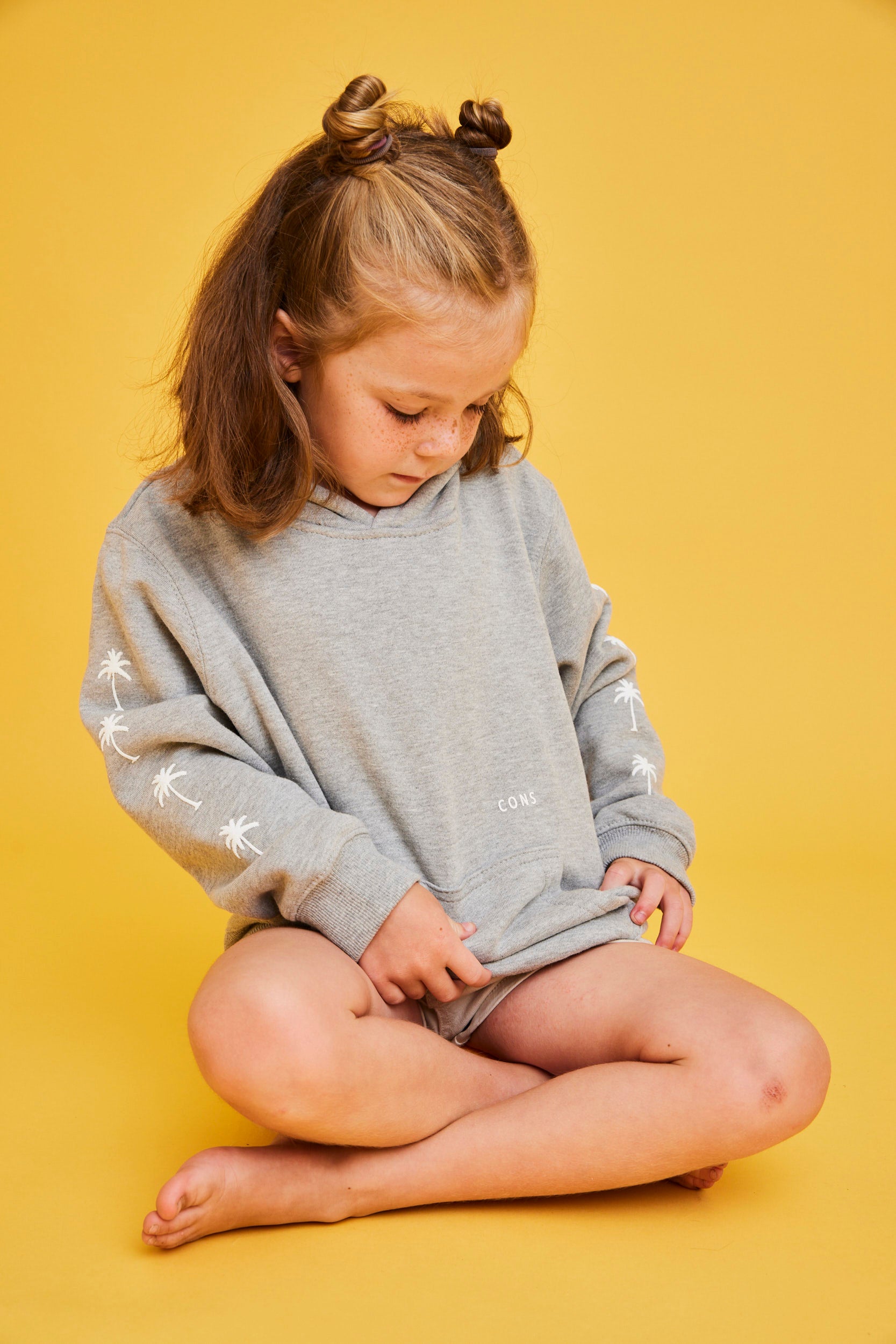 HOODIE PALM TREE GRIS KIDS