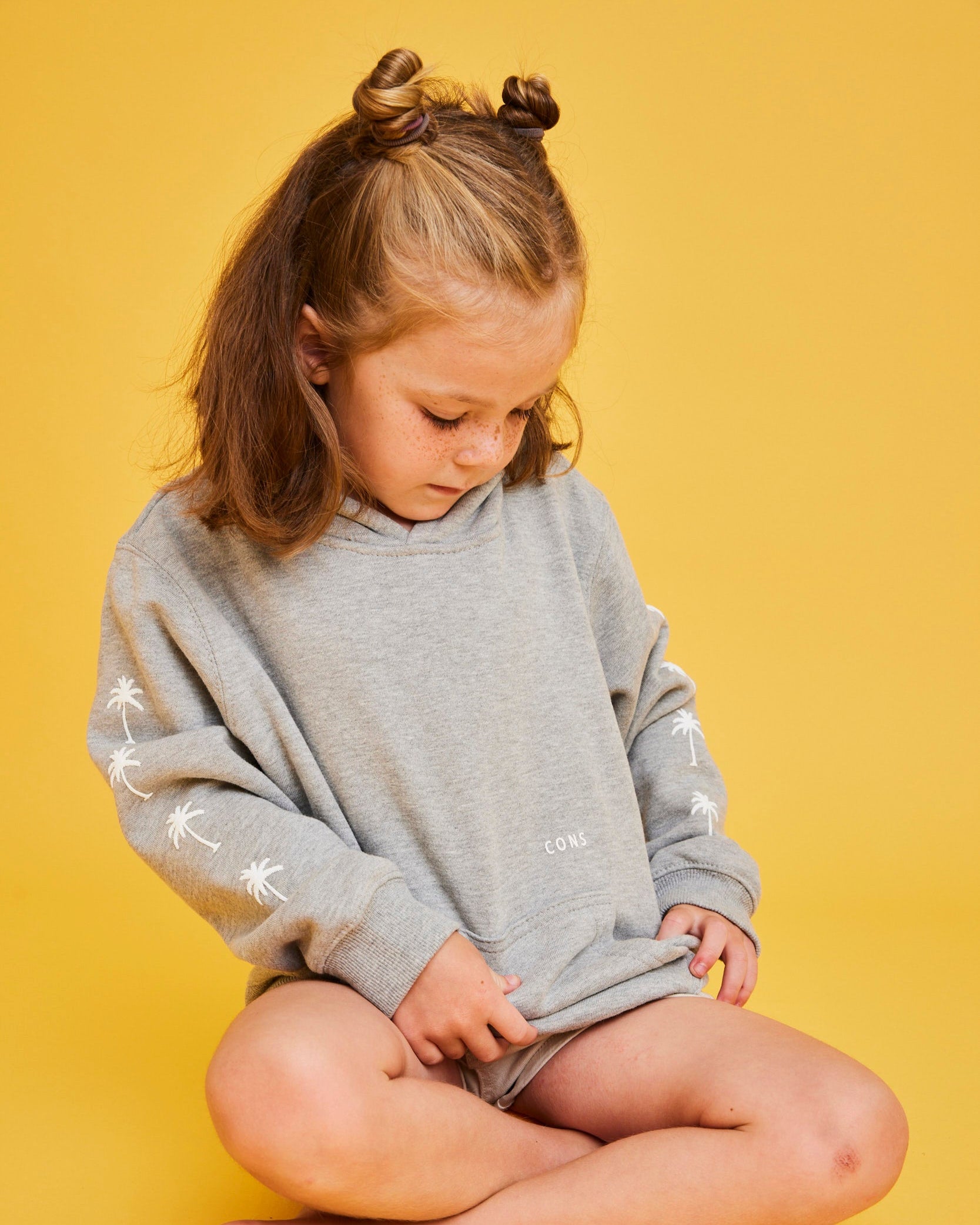 HOODIE PALM TREE GRIS KIDS