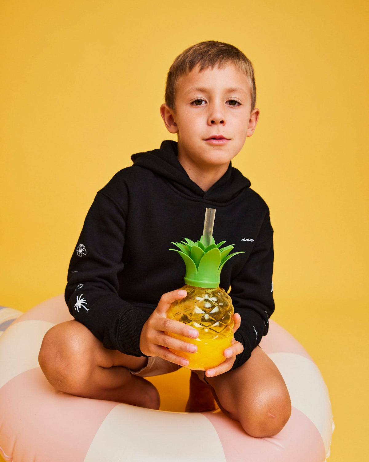 HOODIE SLEEVE BEACH NEGRO KIDS