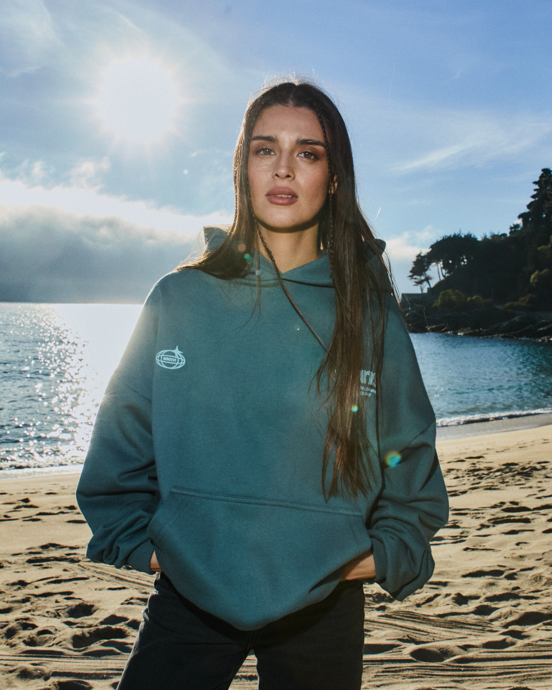 HOODIE COAST BLUE STEEL