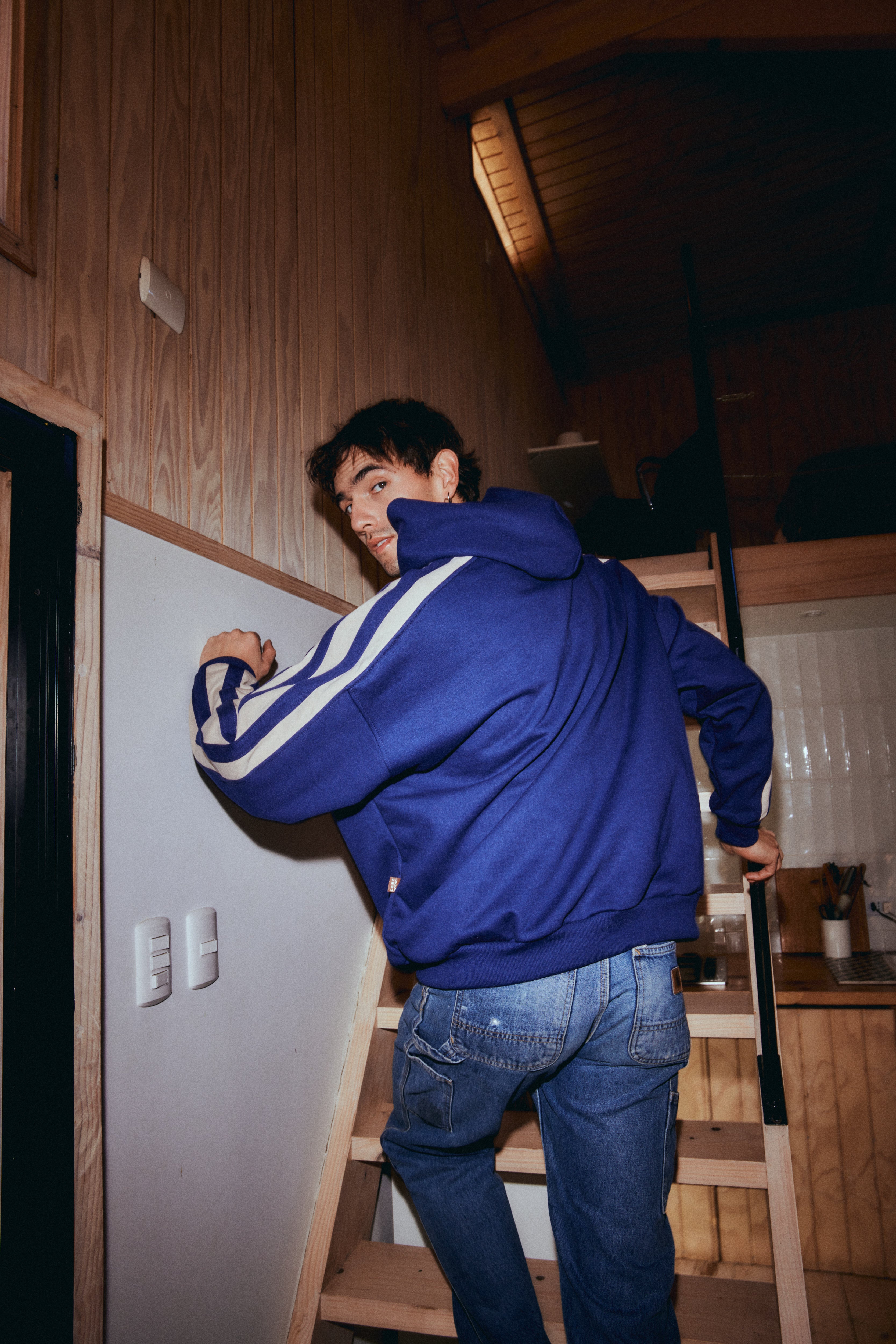 HOODIE CONS STRIPES BLUE