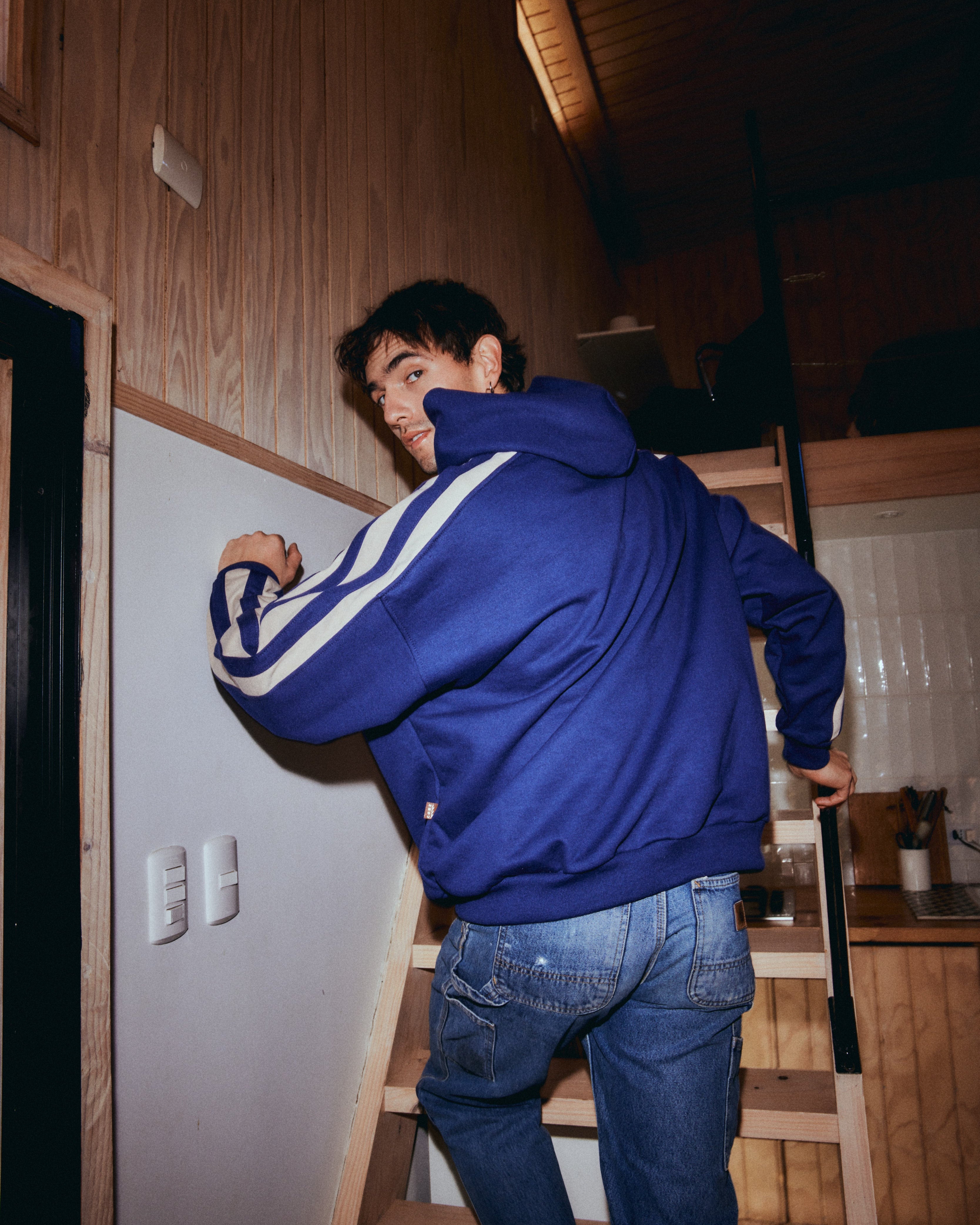 HOODIE CONS STRIPES BLUE