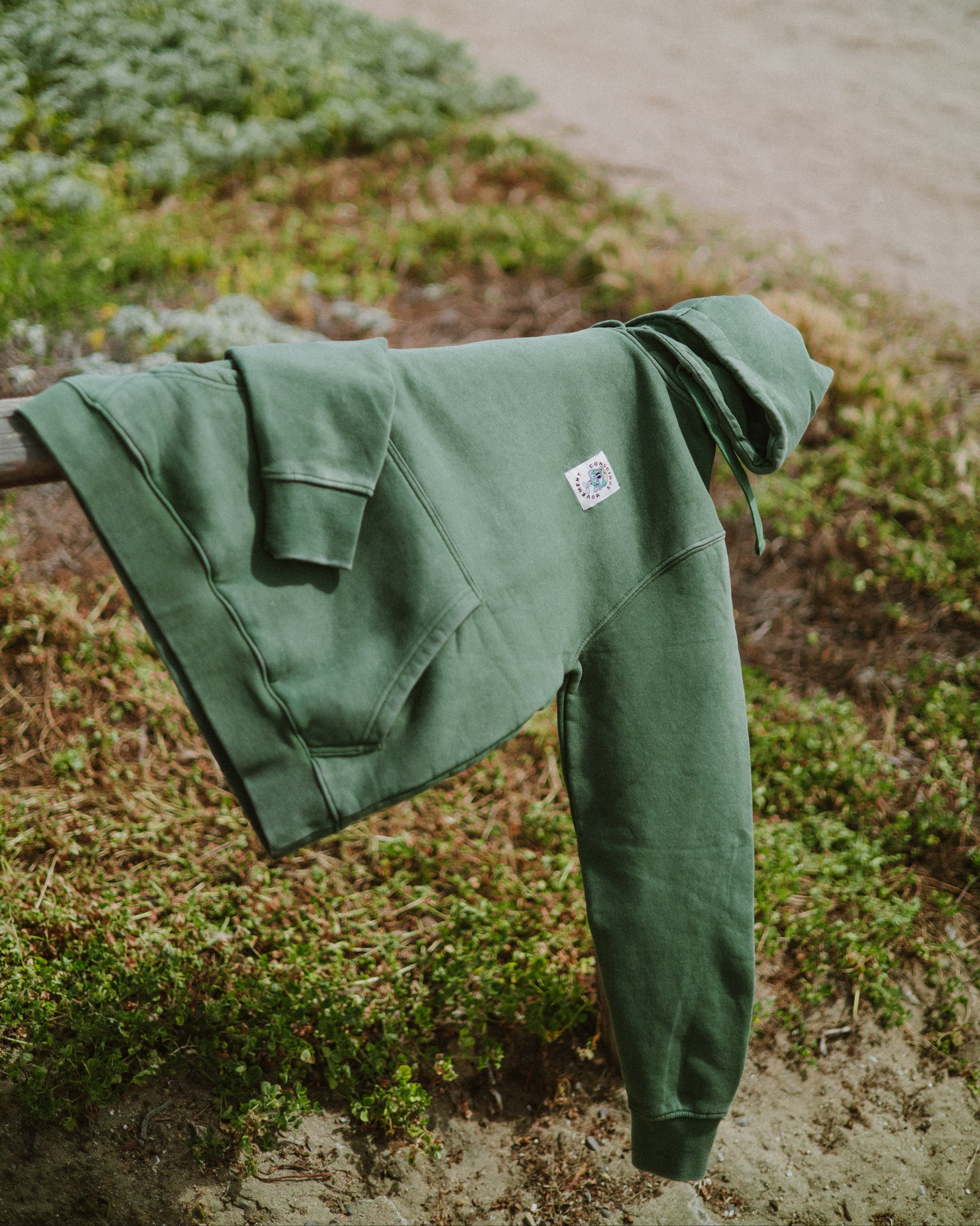 HOODIE MOVE VERDE ACID WASH