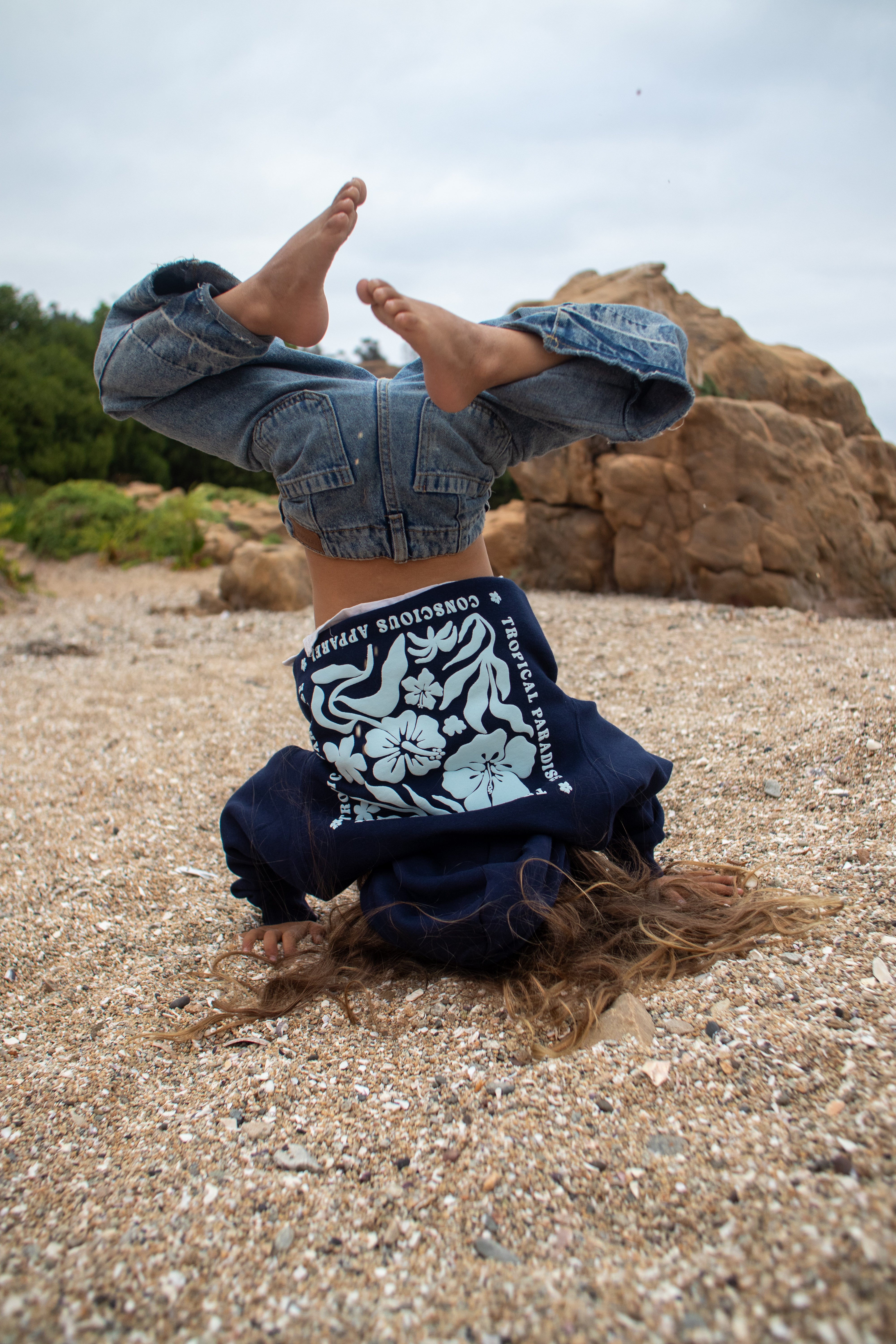 HOODIE TROPI PARADISE AZUL MARINO KIDS