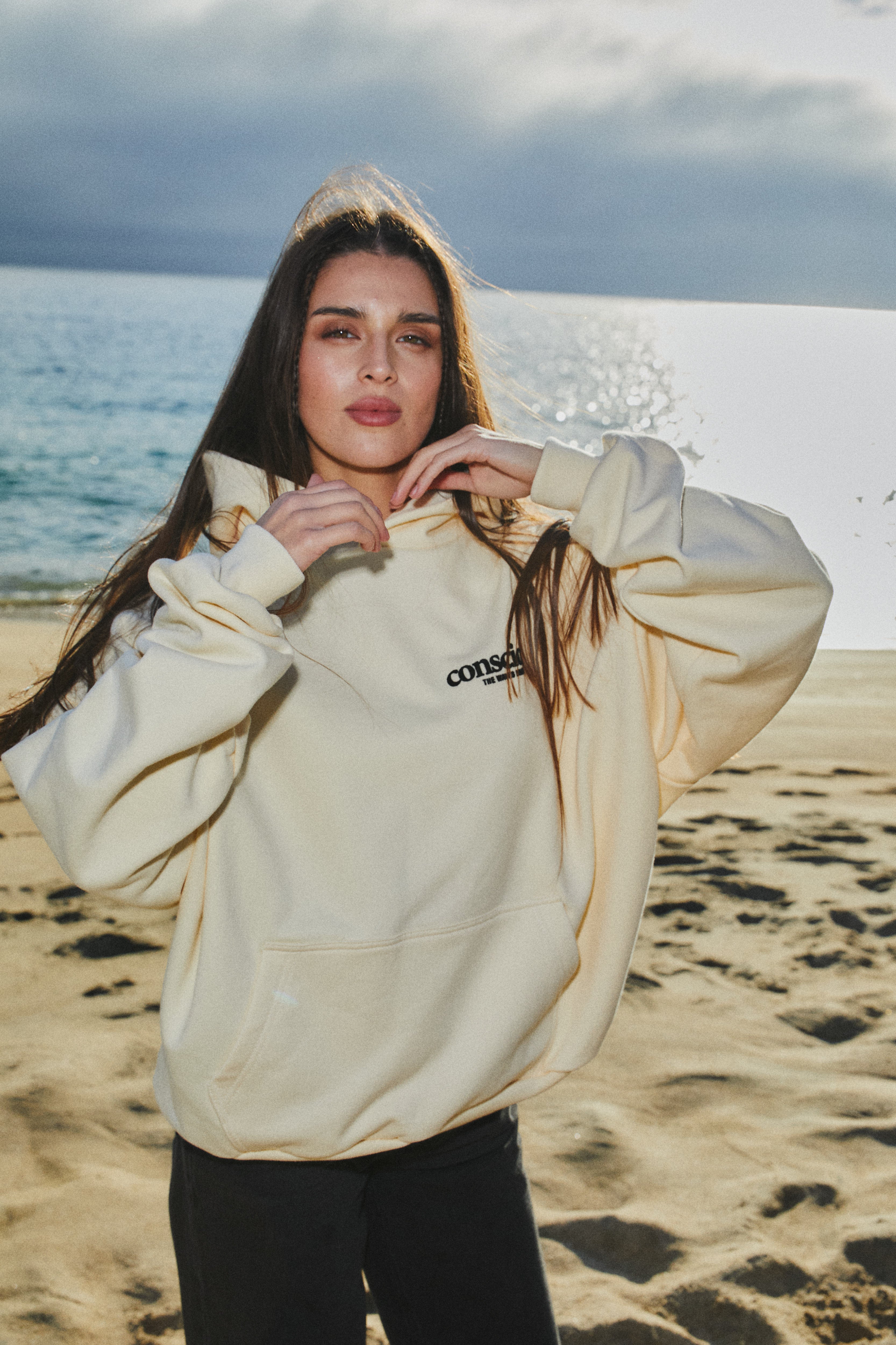 HOODIE WAVE CREMA