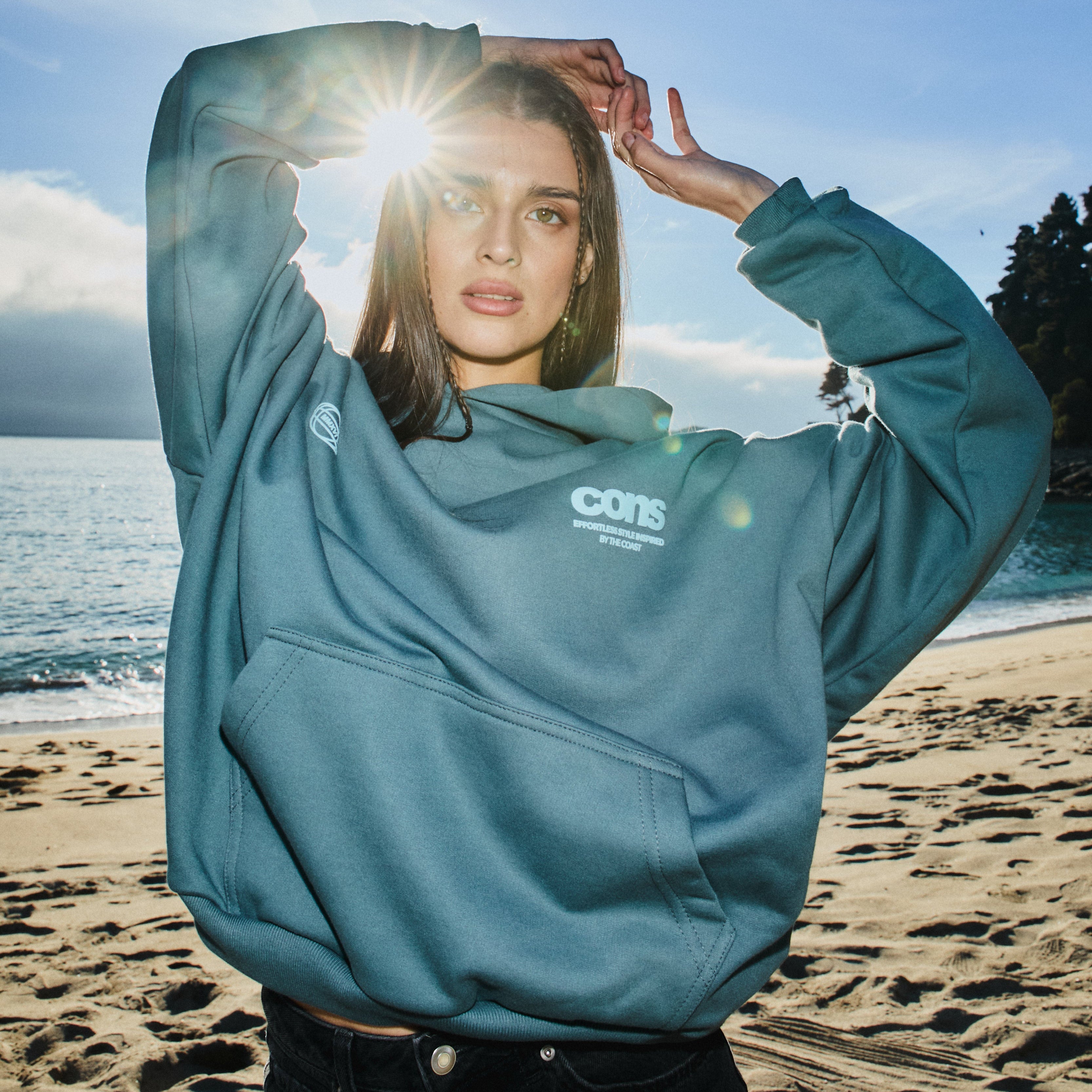 HOODIE COAST BLUE STEEL