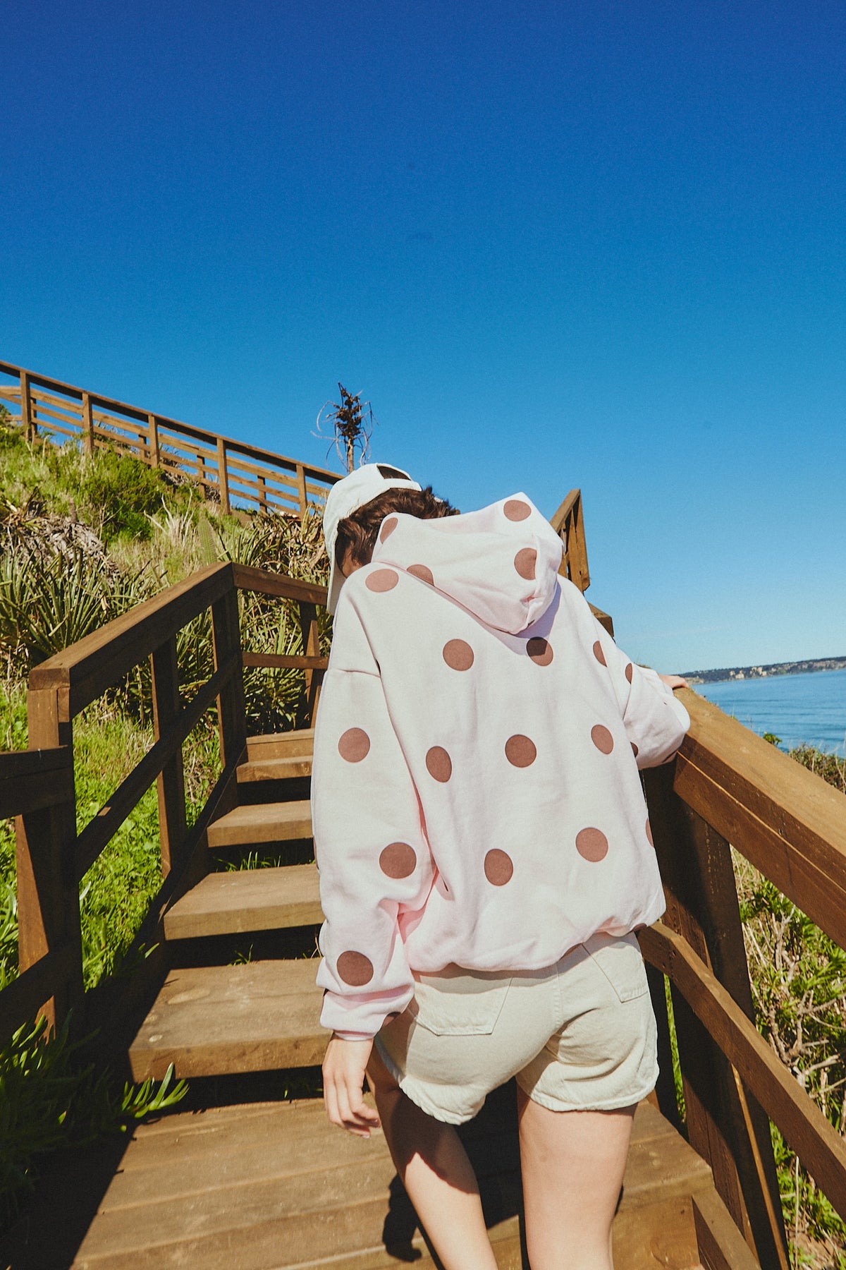 HOODIE CANDY DOTS ROSE
