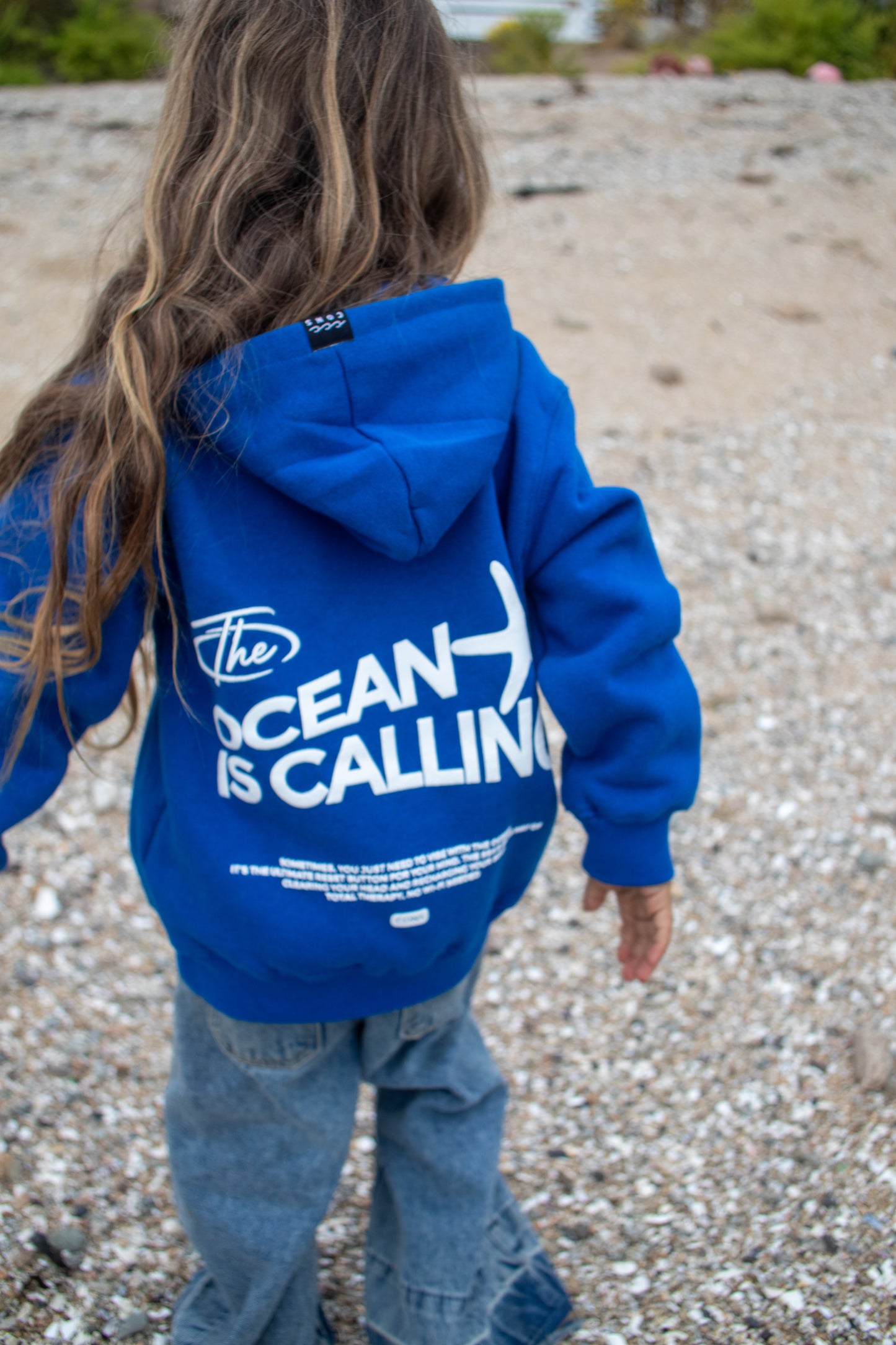 HOODIE OCEAN IS CALLING BLUE KIDS