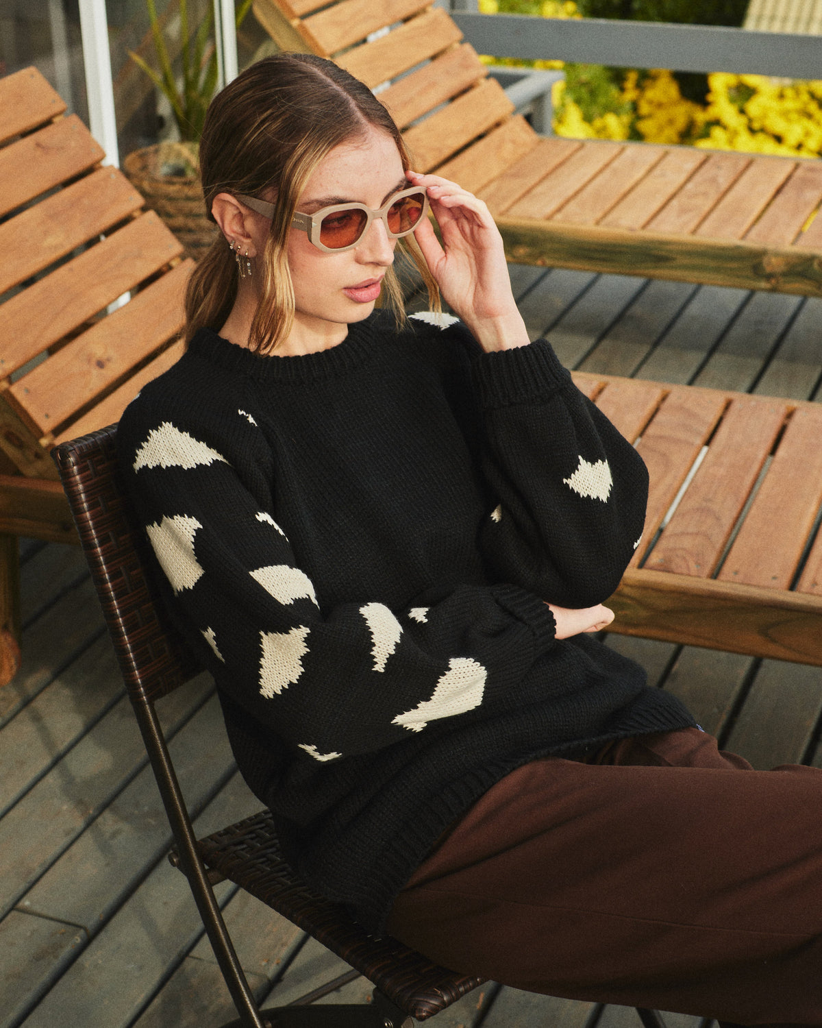SWEATER RAGLAN ANIMAL NEGRO ♀