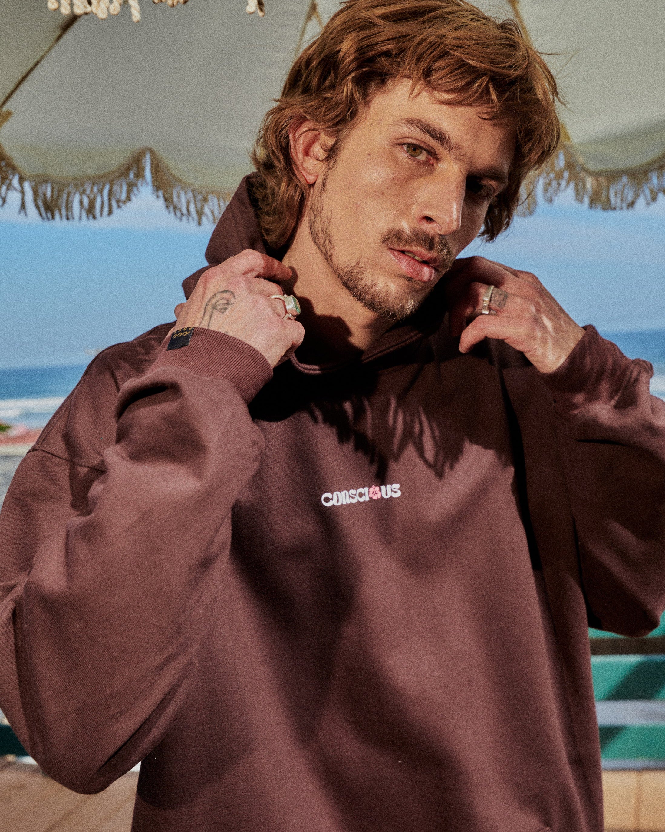 HOODIE TROPICONS MOCCA OVERSIZE