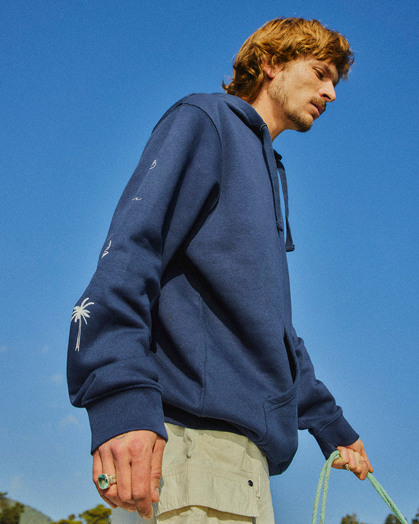 HOODIE SLEEVE BEACH DEEP BLUE