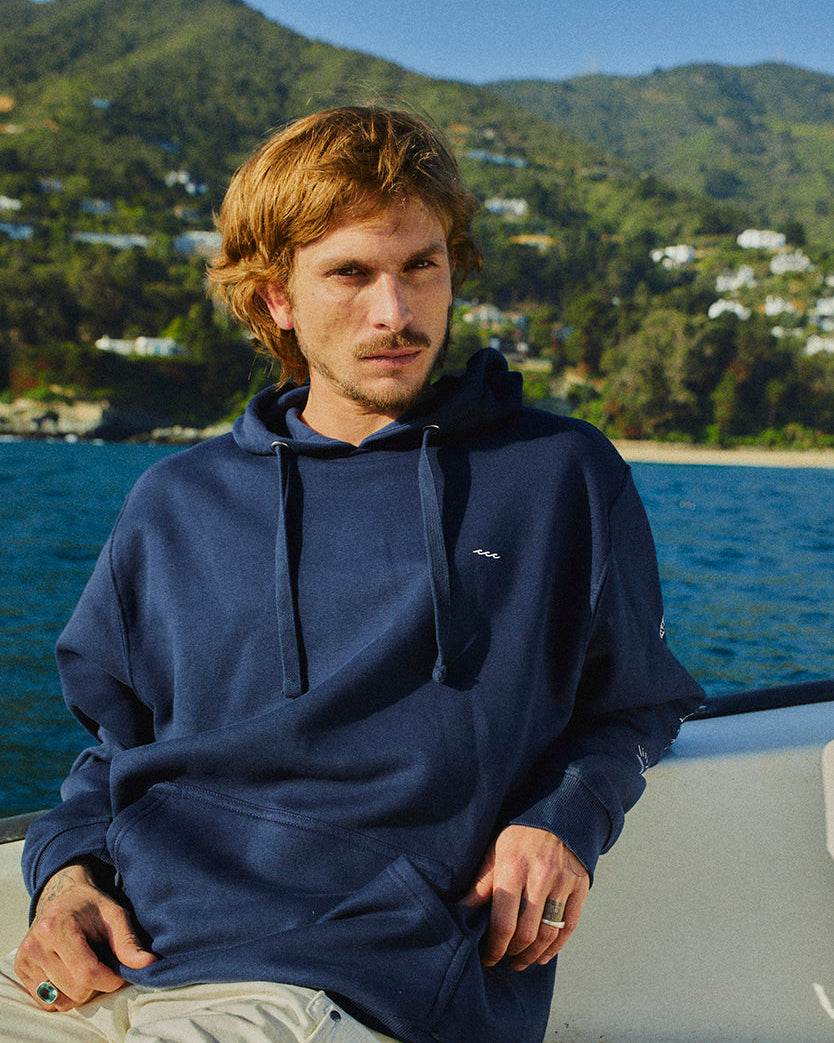 HOODIE SLEEVE BEACH DEEP BLUE