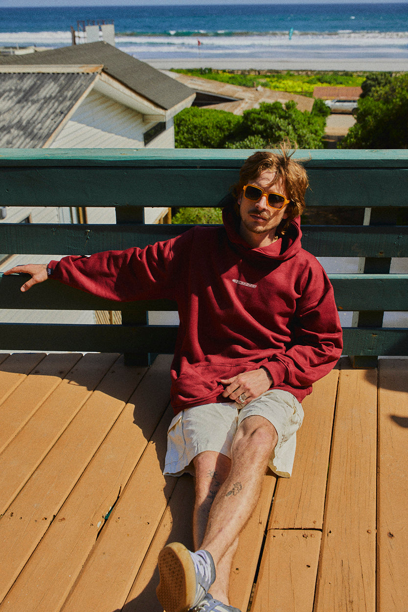 HOODIE TROPICONS WINE OVERSIZE