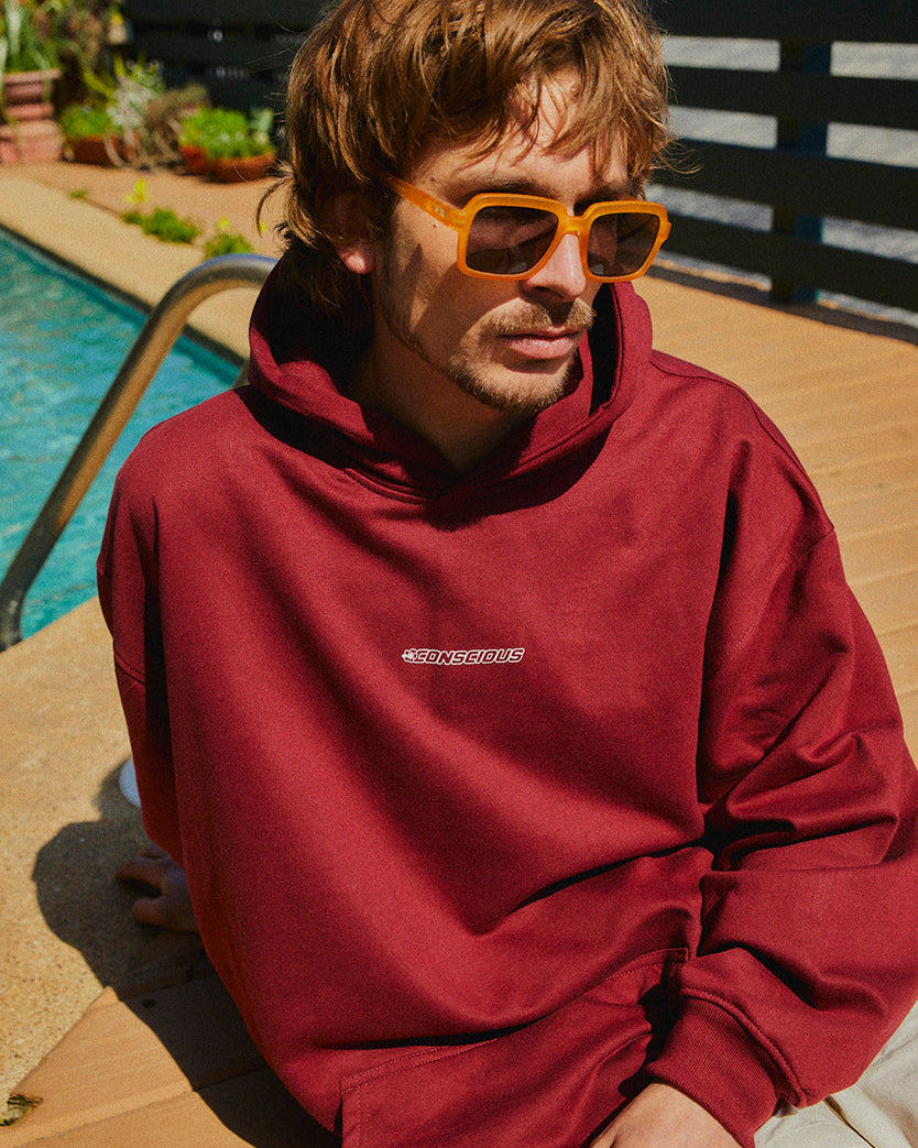 HOODIE TROPICONS WINE OVERSIZE