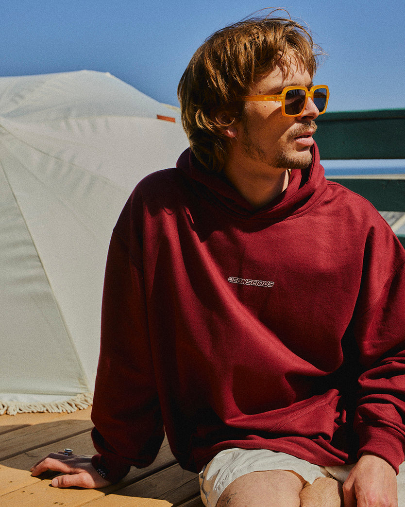 HOODIE TROPICONS WINE OVERSIZE