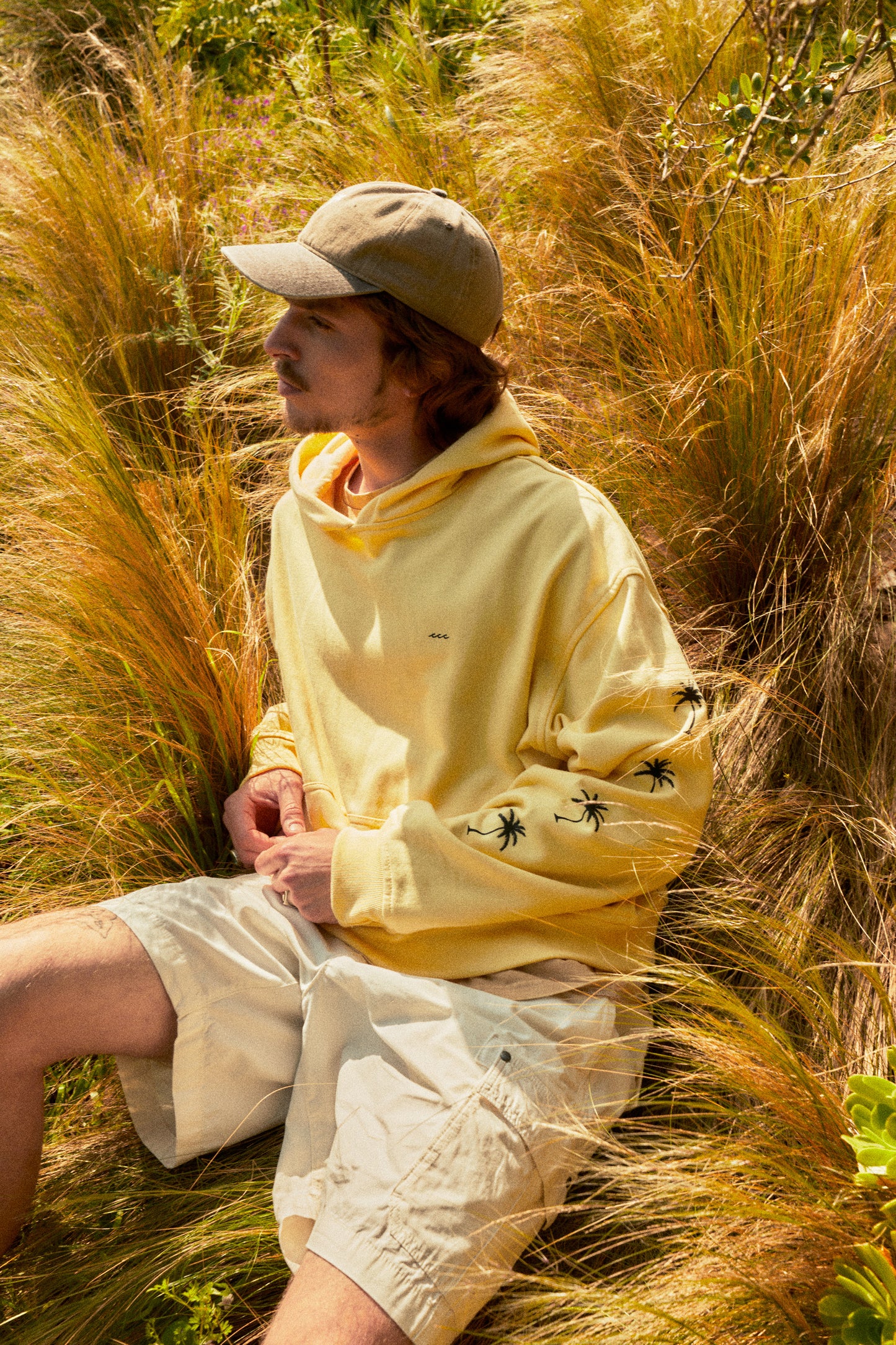 HOODIE PALM TREE BUTTER BOXY FIT ♂