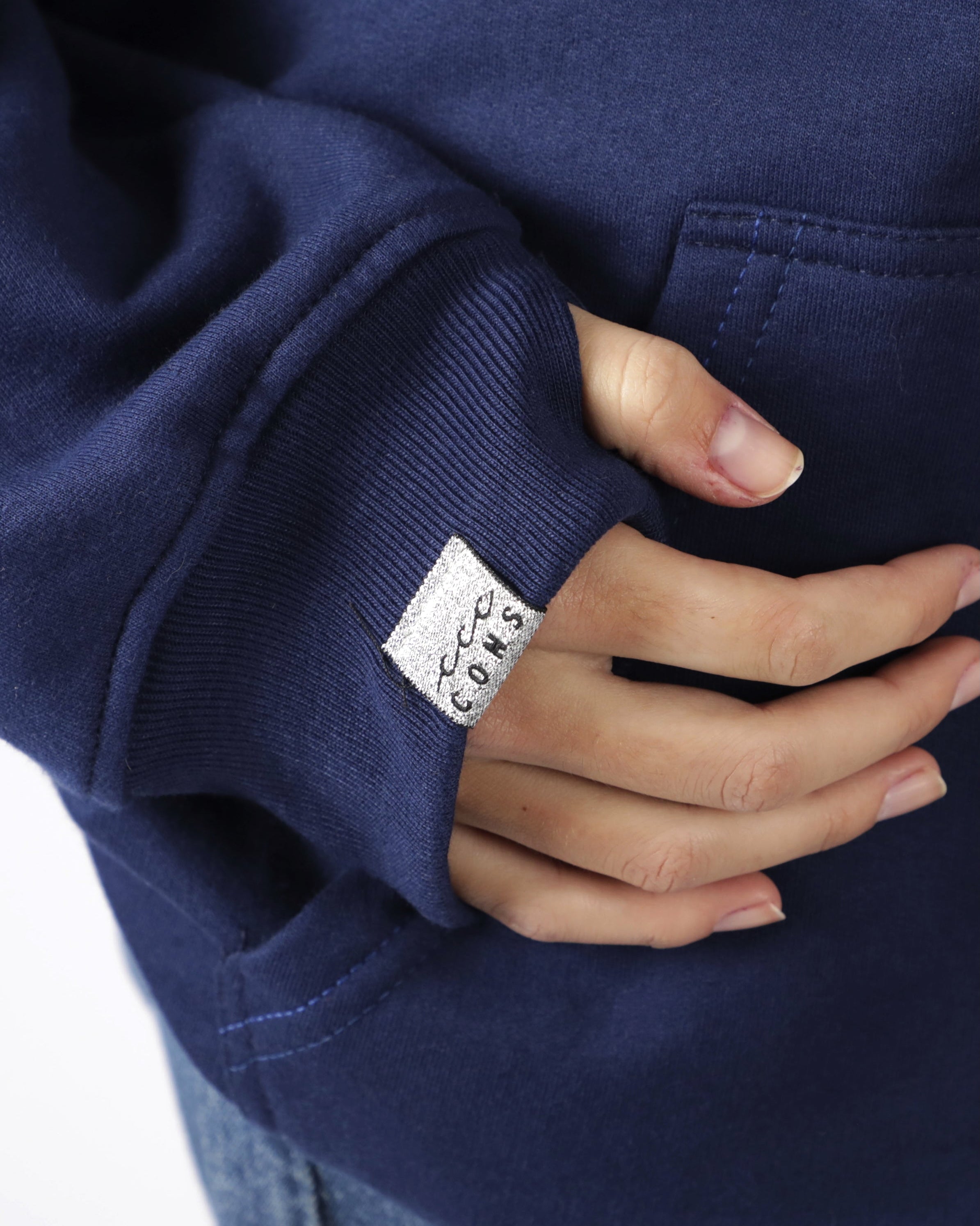 HOODIE CONSCIOUS STARS DARK BLUE OVERSIZE