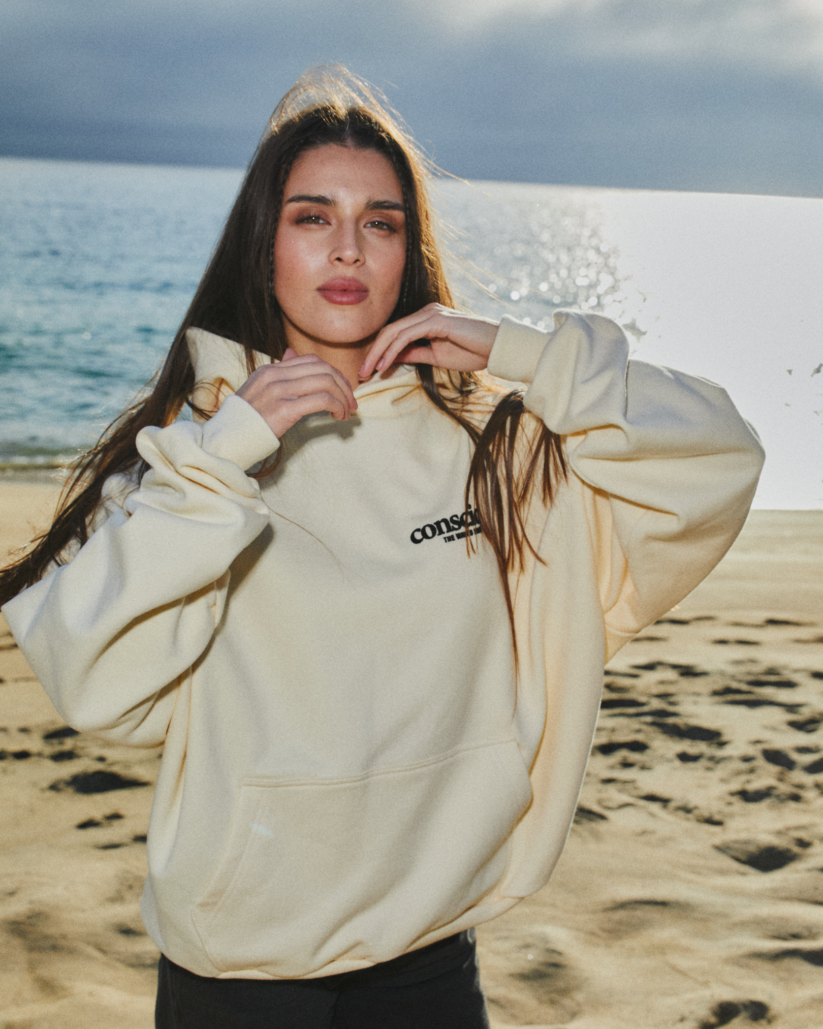 HOODIE WAVE CREMA