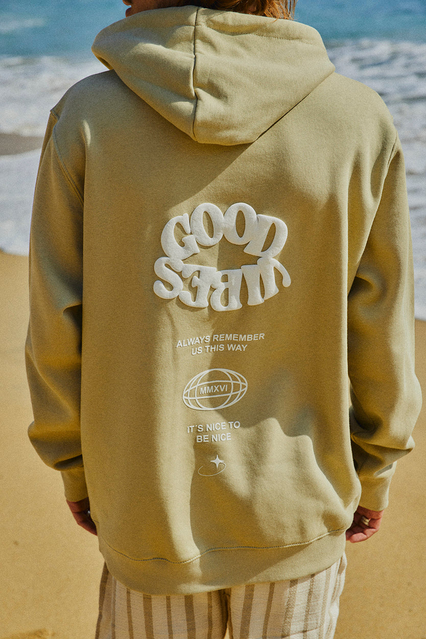 HOODIE GOOD VIBES MMXVI OLIVO ♂