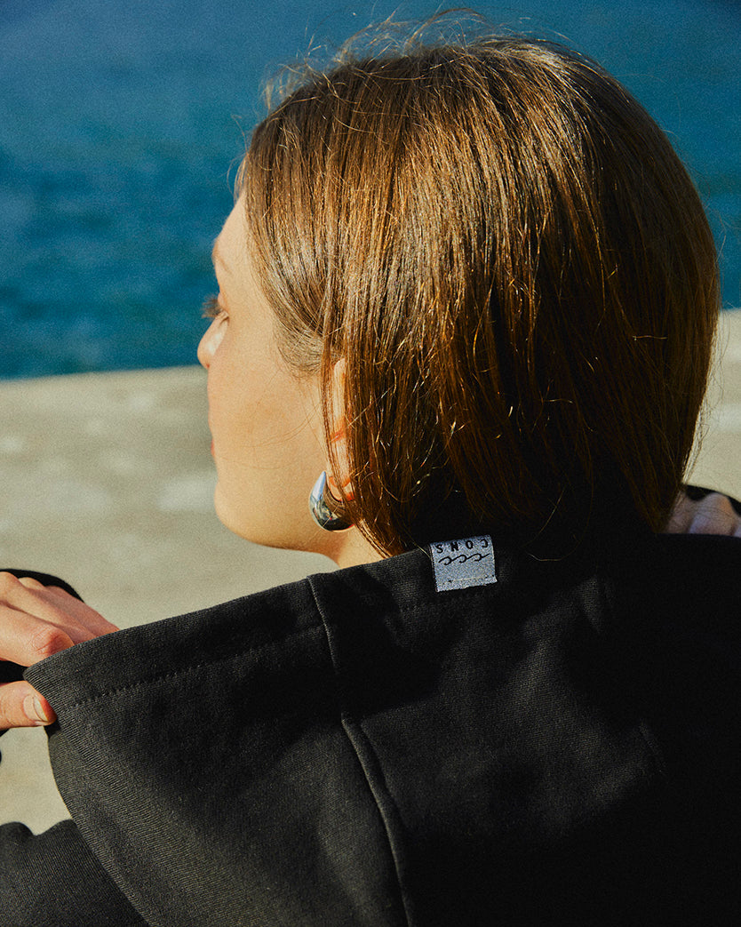 HOODIE PALM TREE BLACK BOXY FIT
